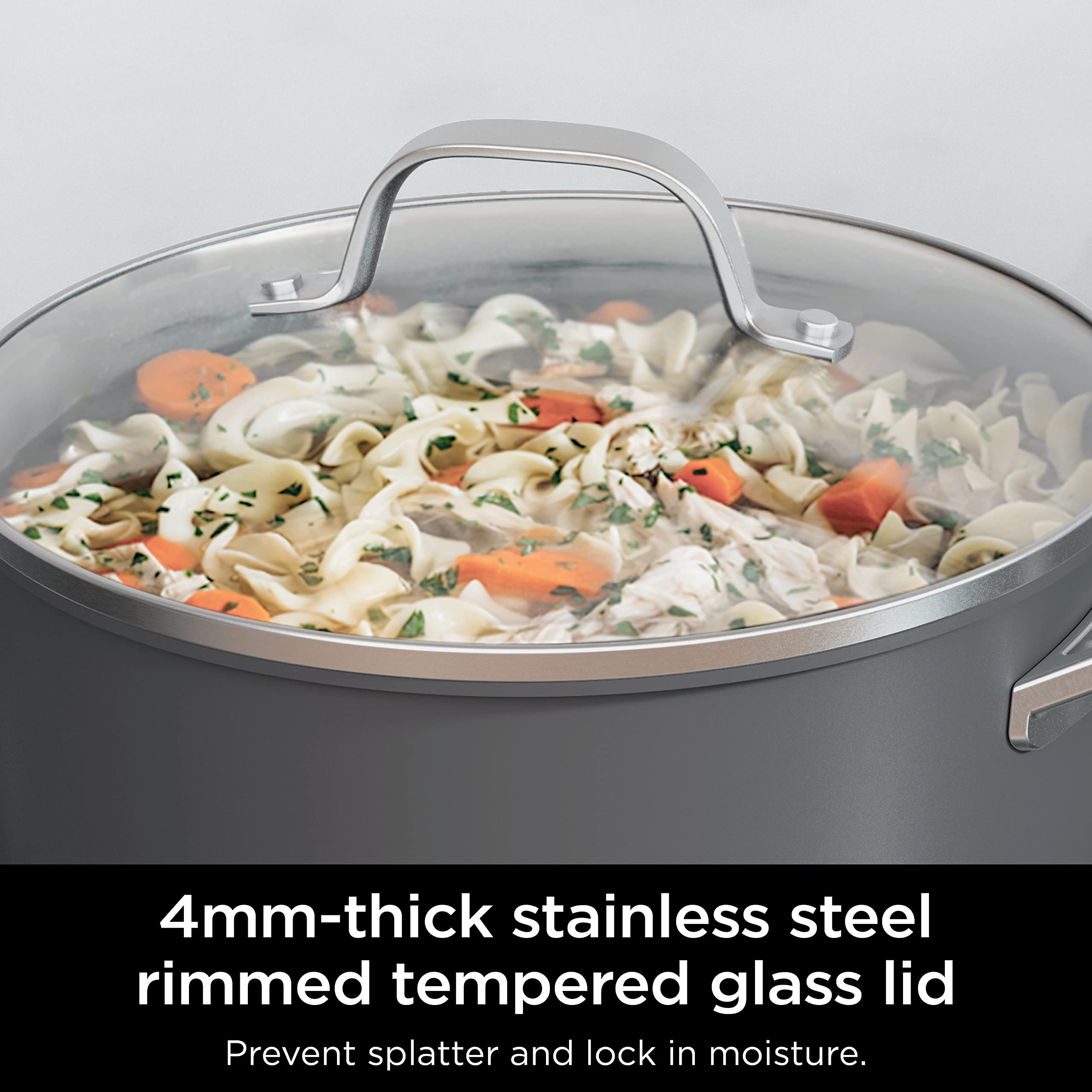 Ninja CW69010 NeverStick Comfort Grip 10Piece Cookware Set, Nonstick