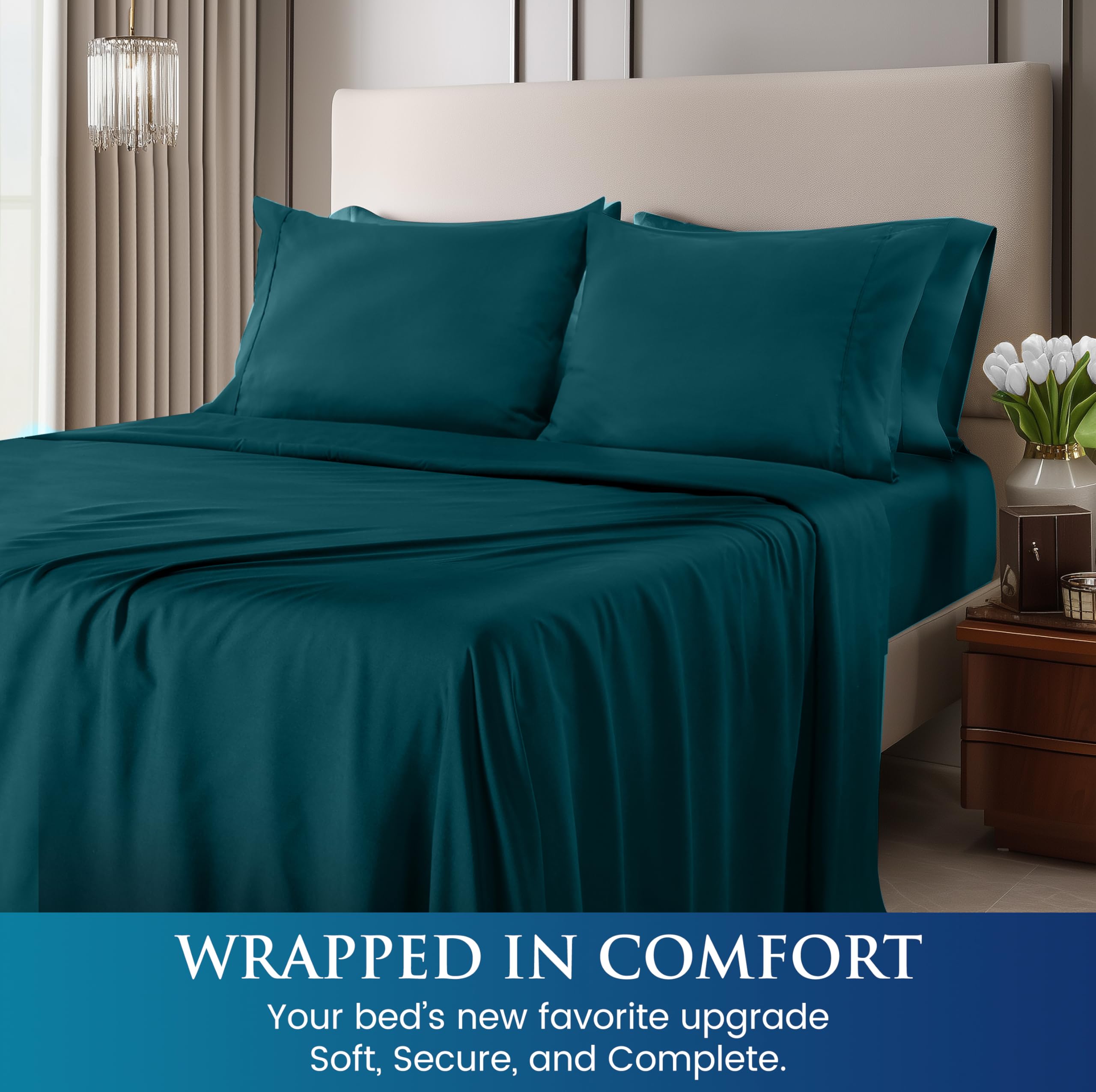 Amazon.com: Utopia Bedding Queen Sheet Set, Soft Microfiber 4
