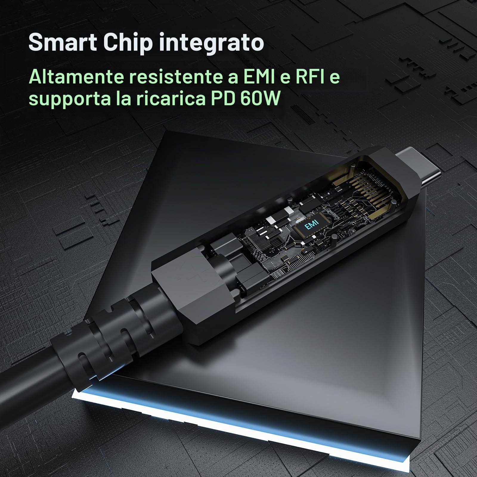 FIBBR 3 in 1 Funzione USB Cavo 10M, 10Gbps Fibra USB C a Cavo USB C, 8K USB 3.2 Gen2 Cavi, 60W PD per Home Video, Cablaggio di Sorveglianza, Sistema di Visione Automatica, Videoconferenza HD