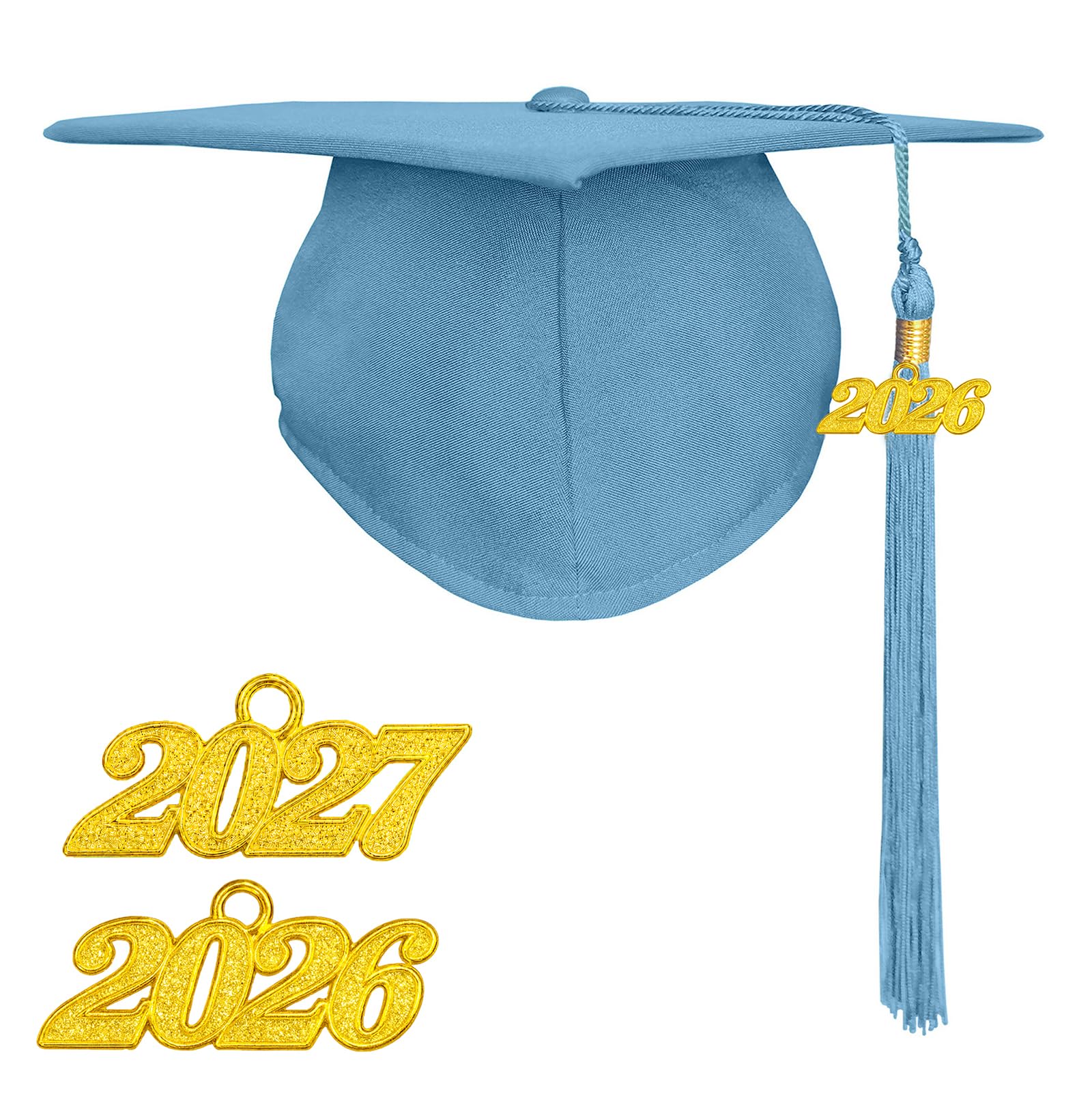 Happy Secret Adult Matte Graduation Cap with 2026 Tassel, Adjustable