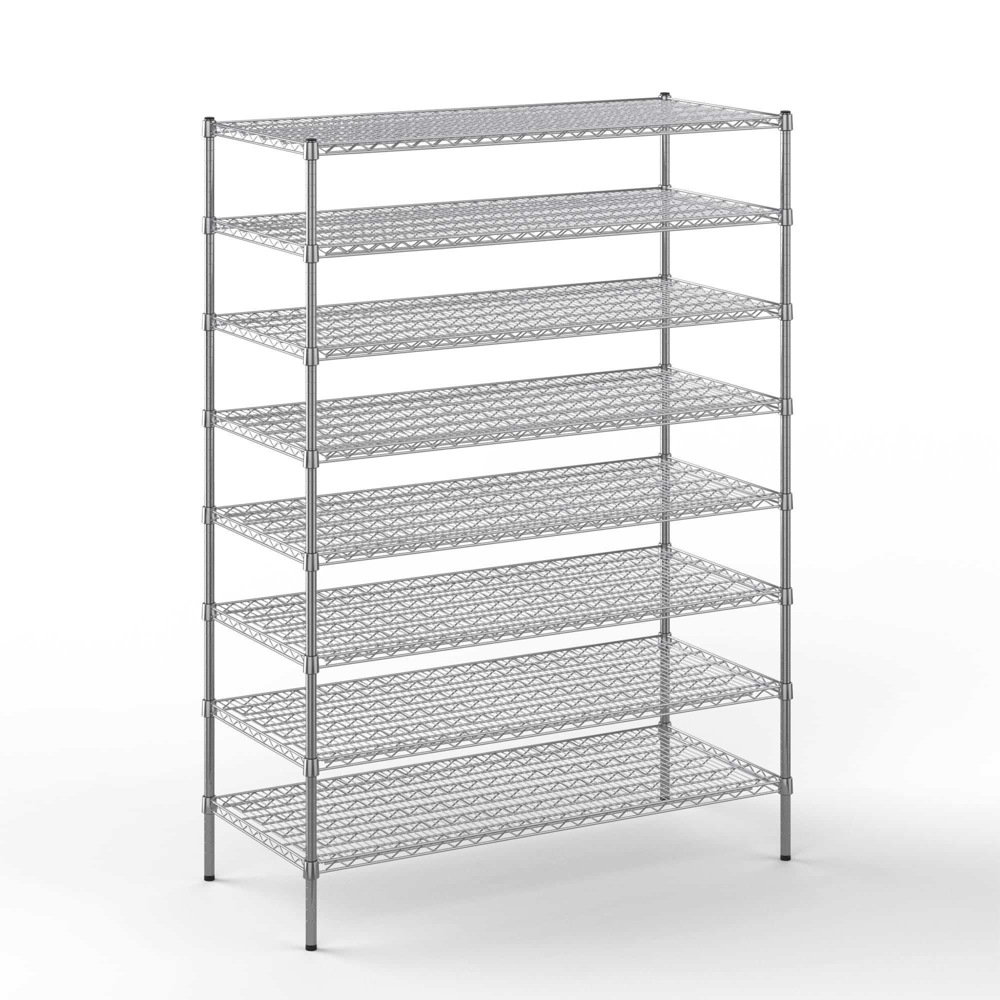 24" Deep x 54" Wide x 74" Height Wire Shelving Kit | 8-Tier | NSF Commercial Storage Rack Unit