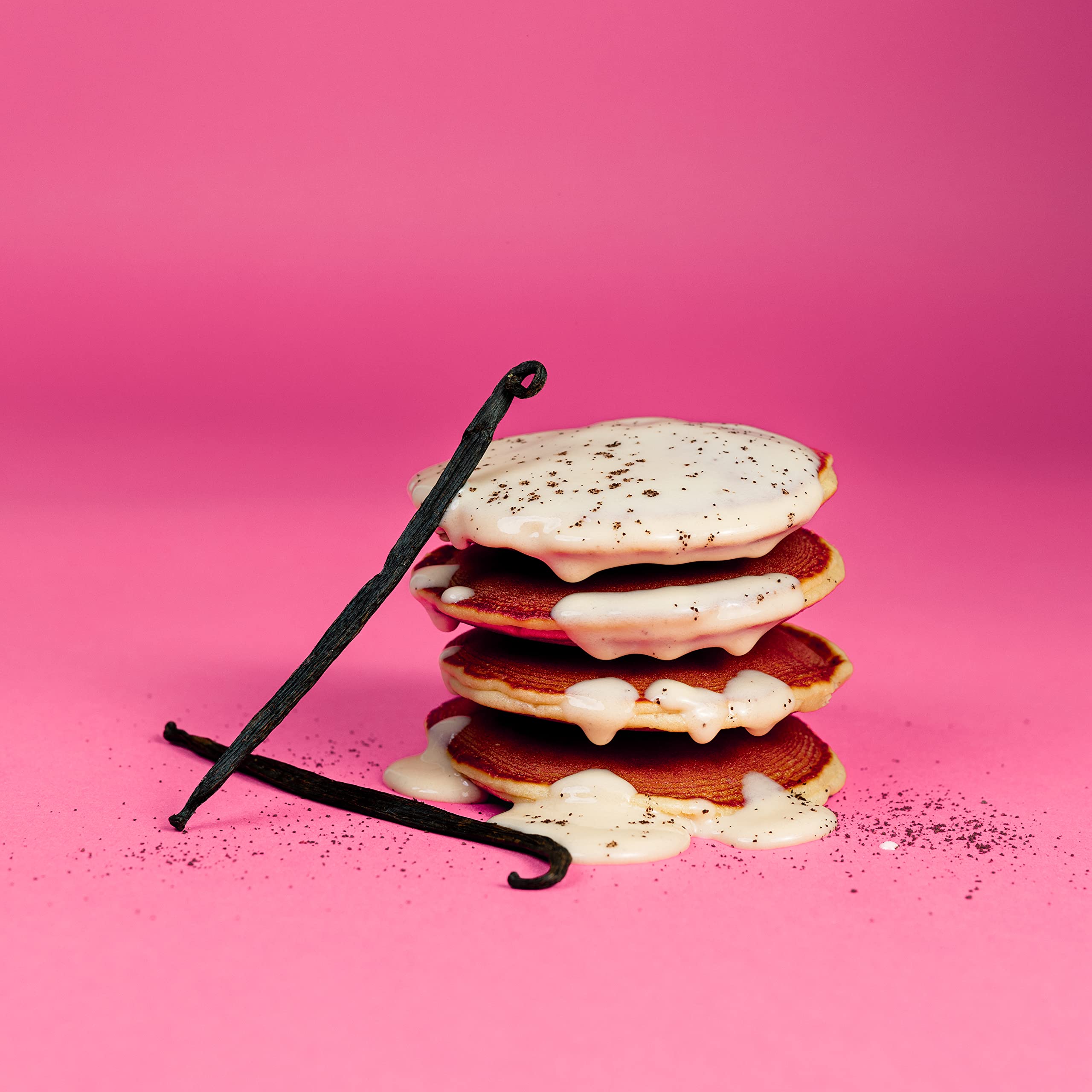 Go Fitness 12 Protein Pancakes - [12 x 50 gramm ] Vanille High Protein Snack, frisch gebacken & extrem lecker - Eiweißriegel alternative mit 13g Eiweiß pro Pancake