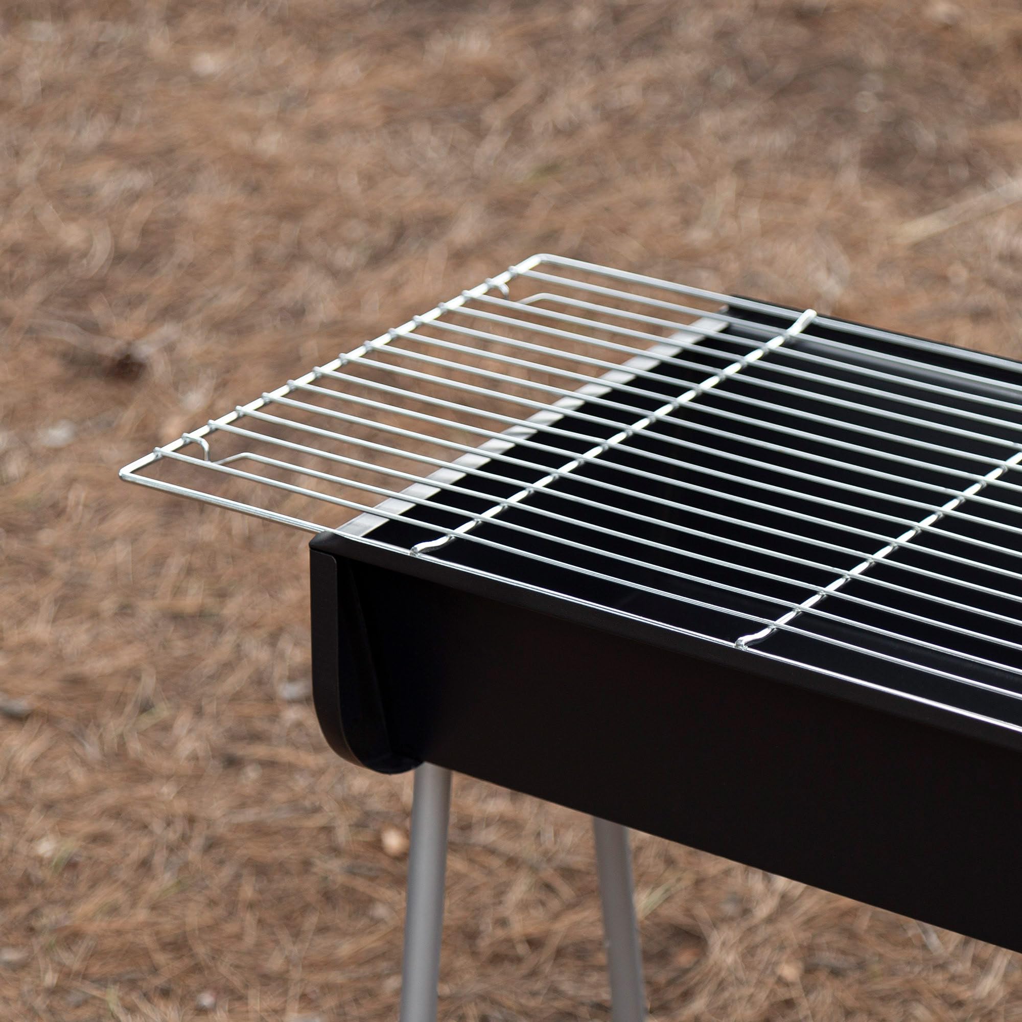 AKTIVE 63169 Barbacoa de carbón, De Acero, Medidas 60x30x55 cm, Diseño Resistente y fácil de Montar, óptimo para jardín, terraza y Camping