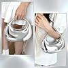Cartera Grande de Acrílico Plateado para Mujer, Bolso de Noche Plateado Metálico, Cartera de Mano Única Tipo Luna 2