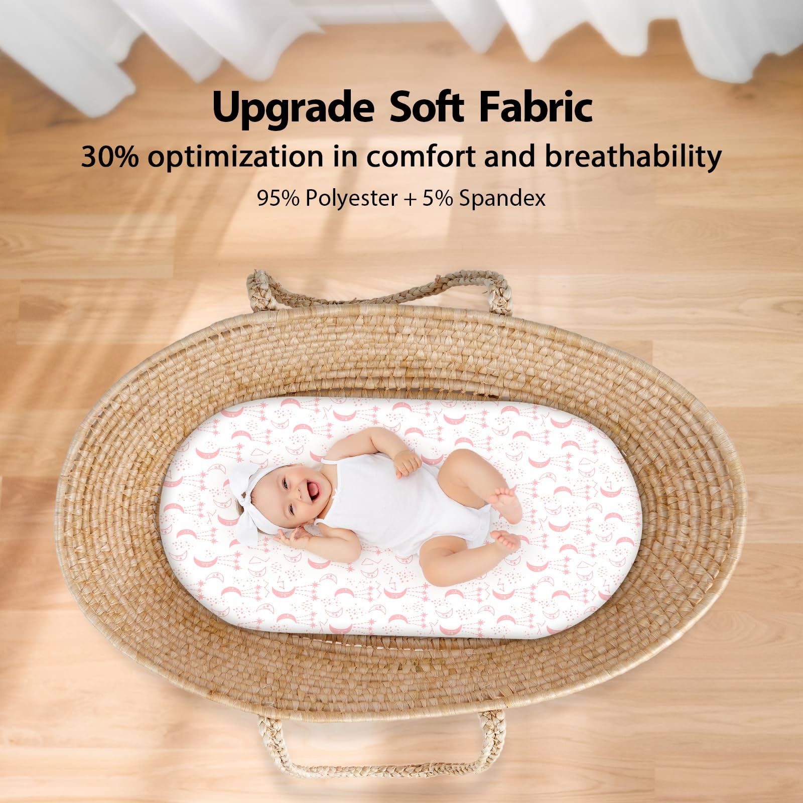 Unnivoll Moses Basket Sheets 3 Pack - Image 4