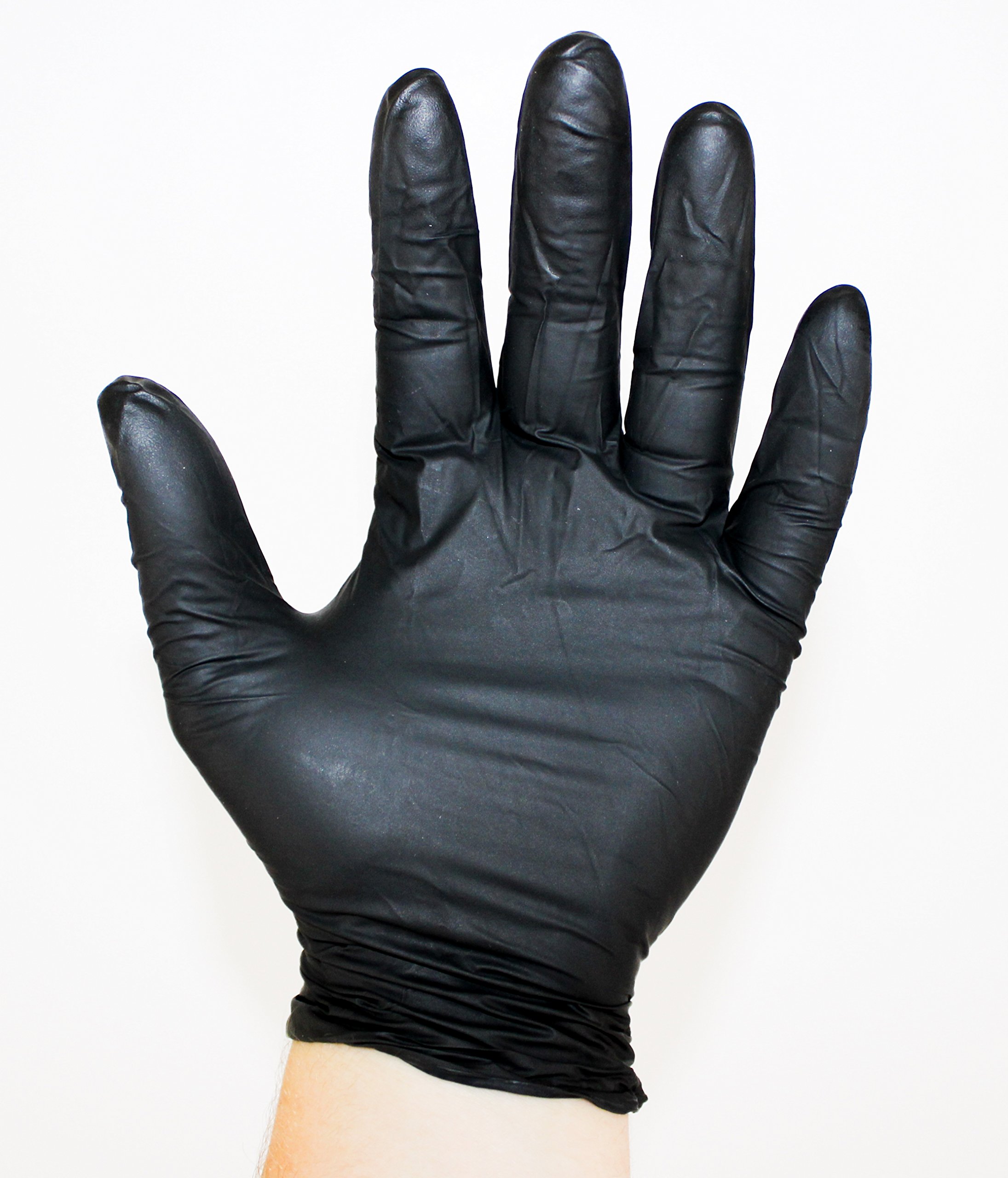Black Nitrile Exam Tattoo Gloves, Powder Free, Latex Free, Semperforce, 100/Box sizes SM-XXL