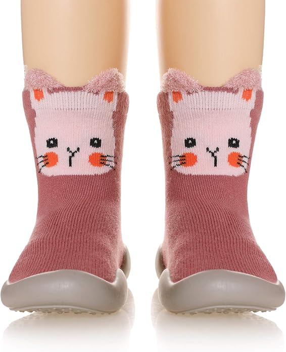 SeeyAN Baby Shoes First Walking Shoes Toddler Boys Girls Non Slip Rubber Sole Cartoon Slippers For Infant Indoor Baby Sock Shoes