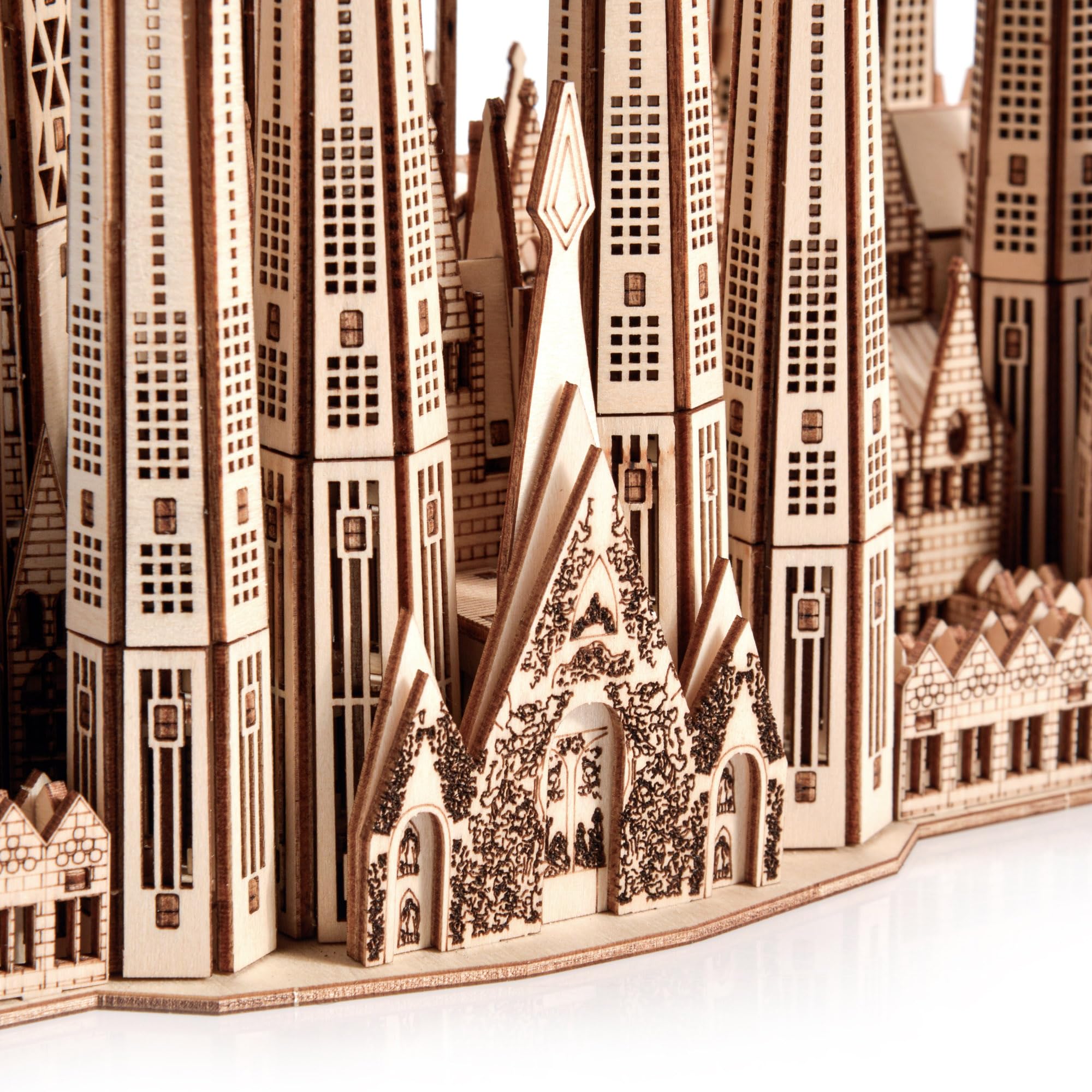 Little Story Puzzle éducatif en bois - Modèle 3D - Kit à faire soi-même - Cadeau pour enfants et adultes - (Sagrada Familia)