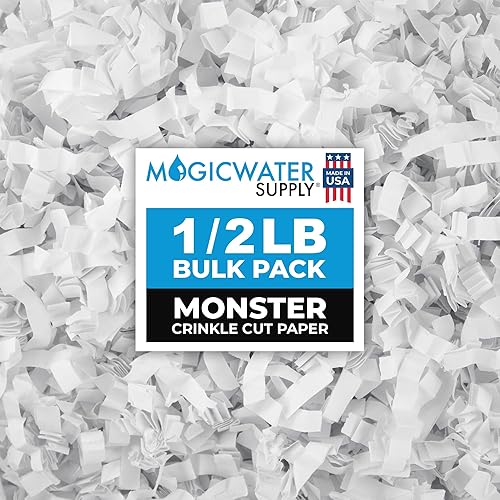 Miniatura 234 de MagicWater - Papel de corte arrugado para cestas de regalo, 1/2 libra, marfil claro, perfecto para relleno de papel triturado, relleno de cesta