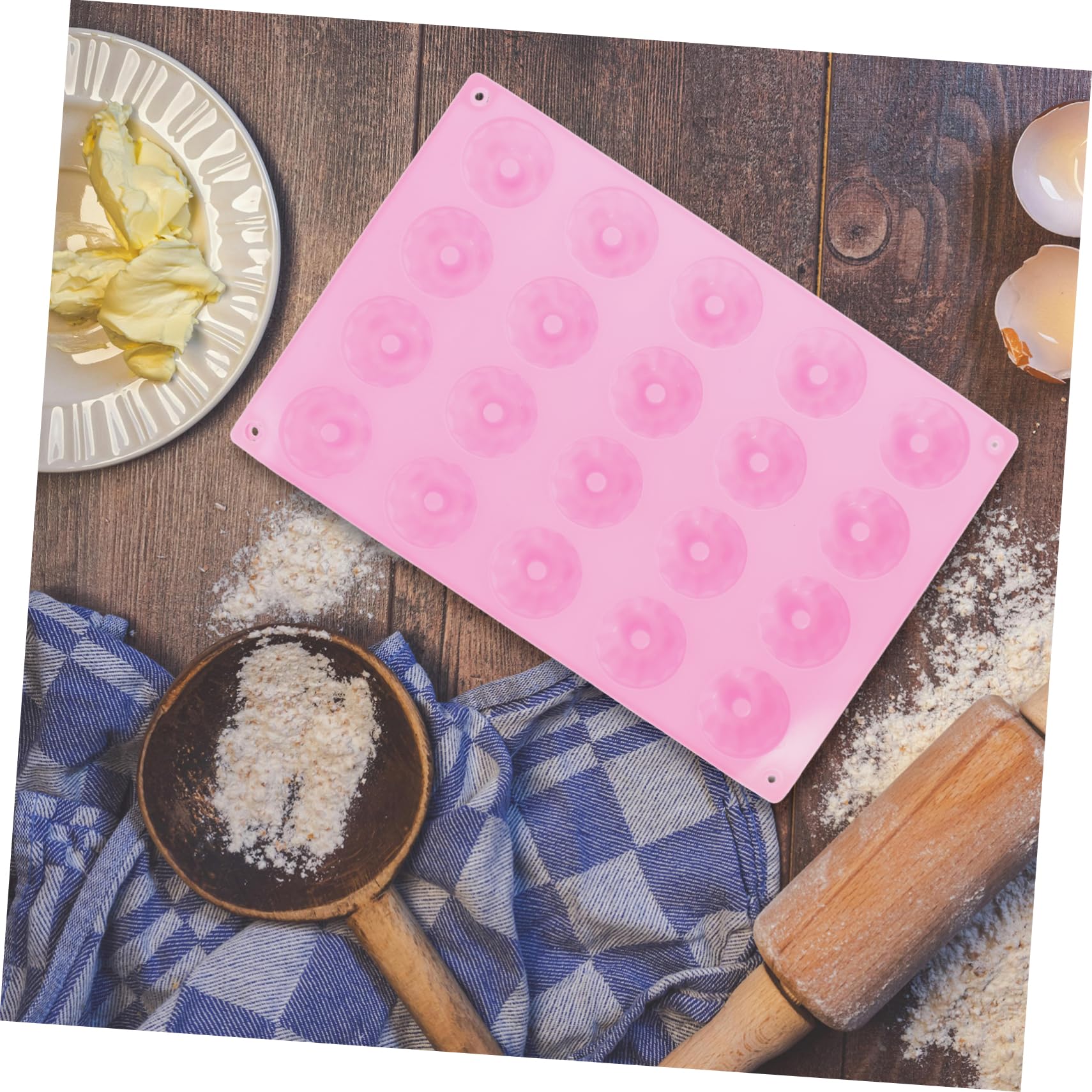 Abaodam Silikon Kuchenform mit 20 Mulden Backwerkzeug Ofenfeste Form für Kuchen Muffins und Pralinen