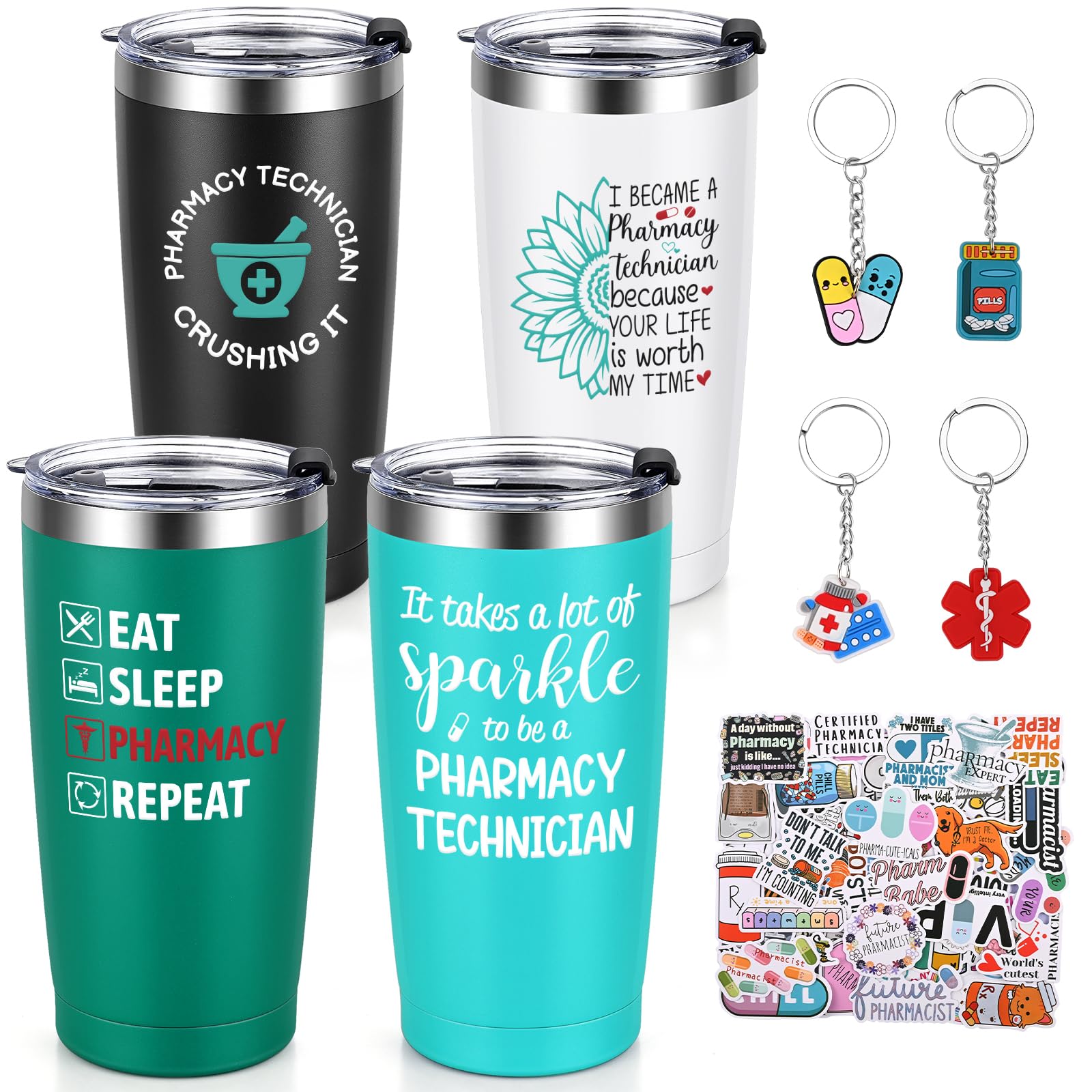 Lifecapido 9Pcs Pharmacy Technician Gifts for Women Men