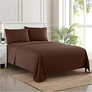 California King Sheet Sets - Breathable Luxury Sheets with Full Elastic & Secure Corner Straps Built In - 1800 Supreme Collection Cal King Deep Pocket Bedding Set, Sheet Set, California King, Brown