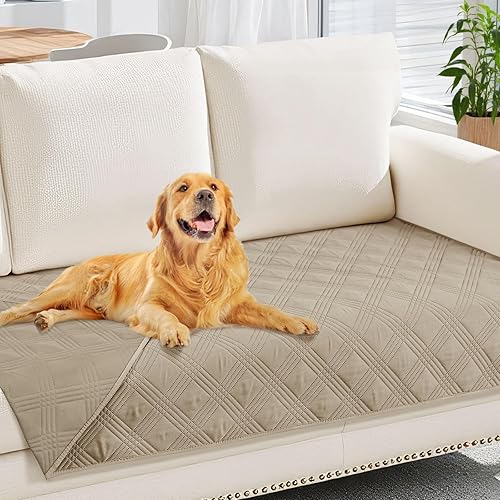 Miniatura 41 de hyha Manta impermeable para perro, manta reversible para mascotas, funda de sofá suave lavable para perros, funda impermeable para sofá para