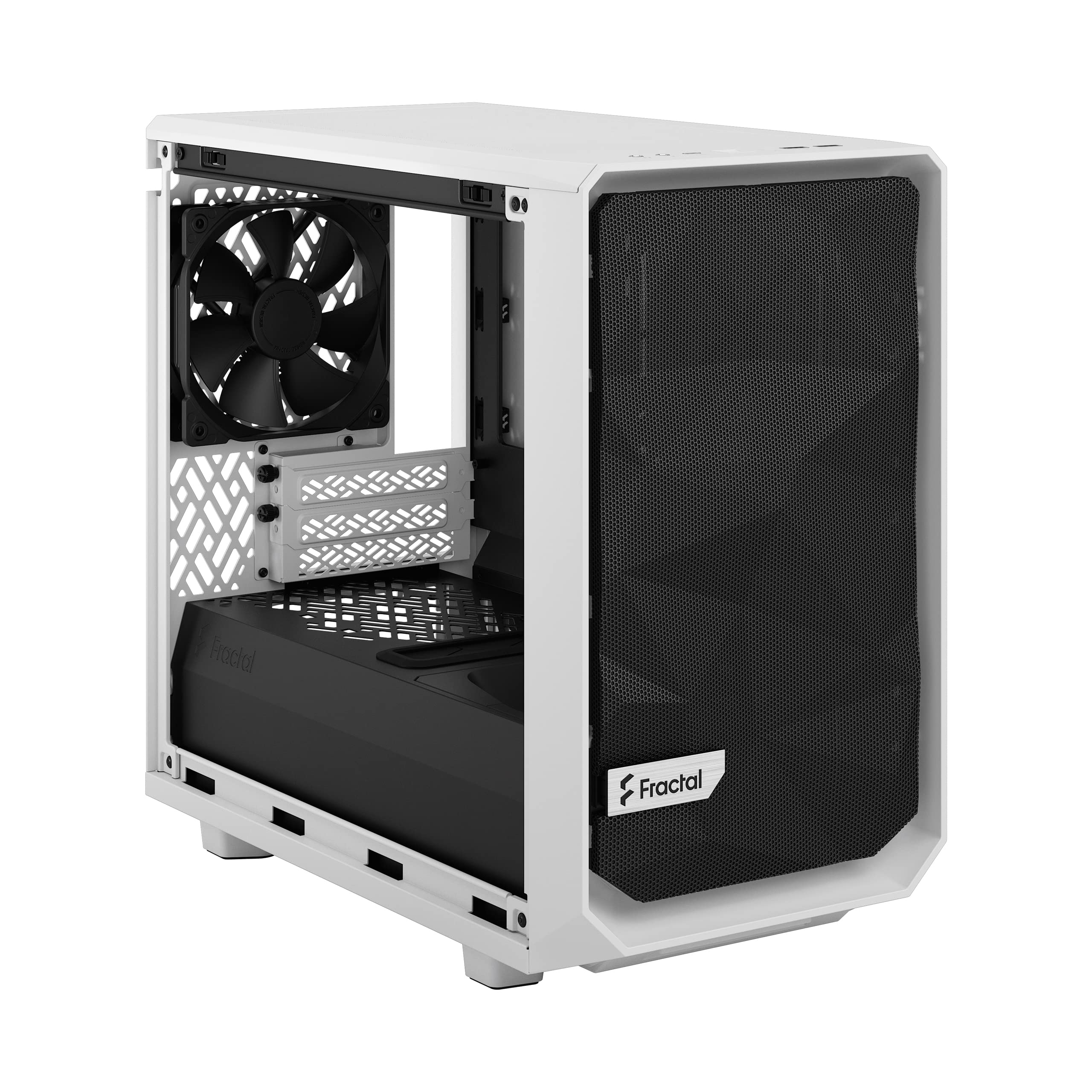 Fractal Design Meshify 2 Nano - MinI-Itx Tower (geh?rtetes Glas) - Keine Spannungsversorgung (atx) - Wei? - Usb/audio (fD-C-Mes2N-02)