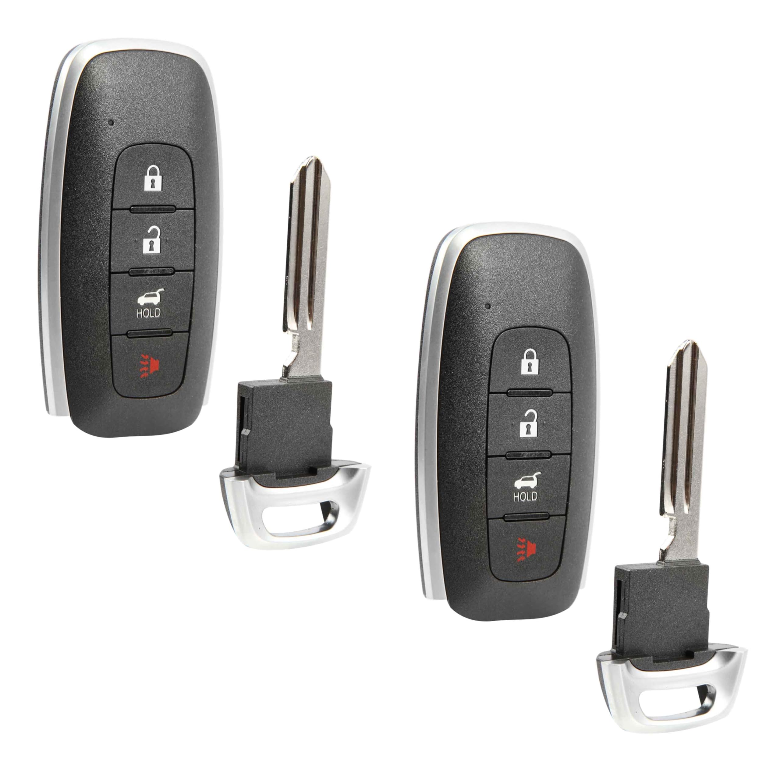 2 telecomandi di ricambio per chiave elettronica, 4 pulsanti, per pickup Dodge Ram 1500 2019-2023 (OHT-4882056, 68291688AD)