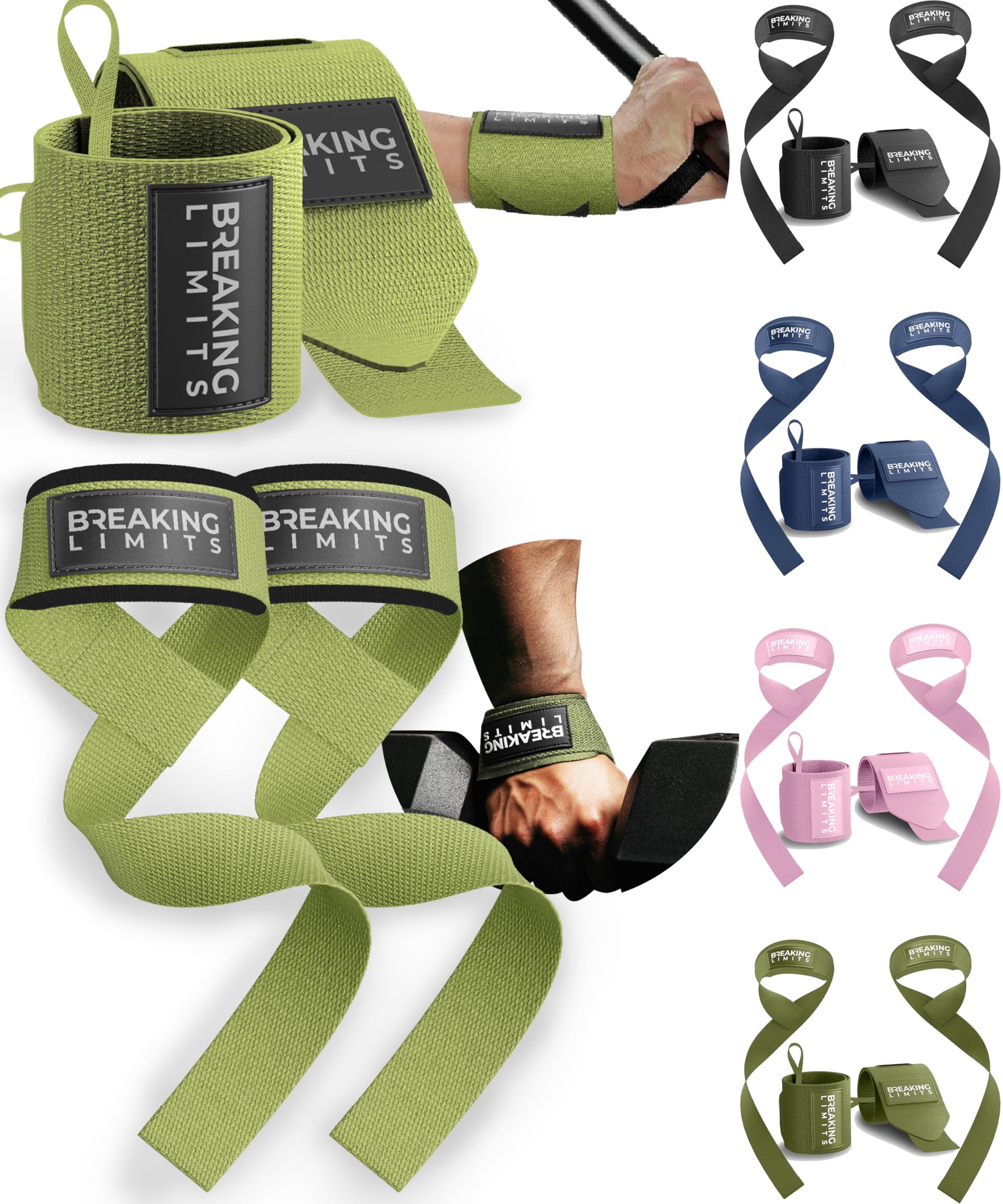 Set Polsiere E Straps Per Sollevamento Pesi - Supporto Polsi Per Palestra Uomo Donna - Foto 9