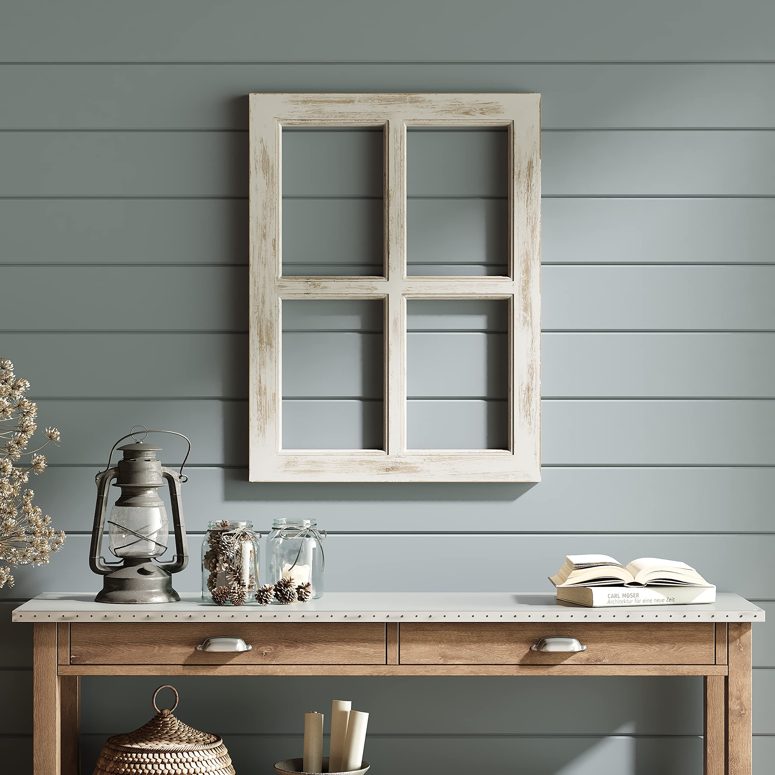Barnyard Designs 18x24 Rustic Window Frame Wall Decor, Farmhouse Window