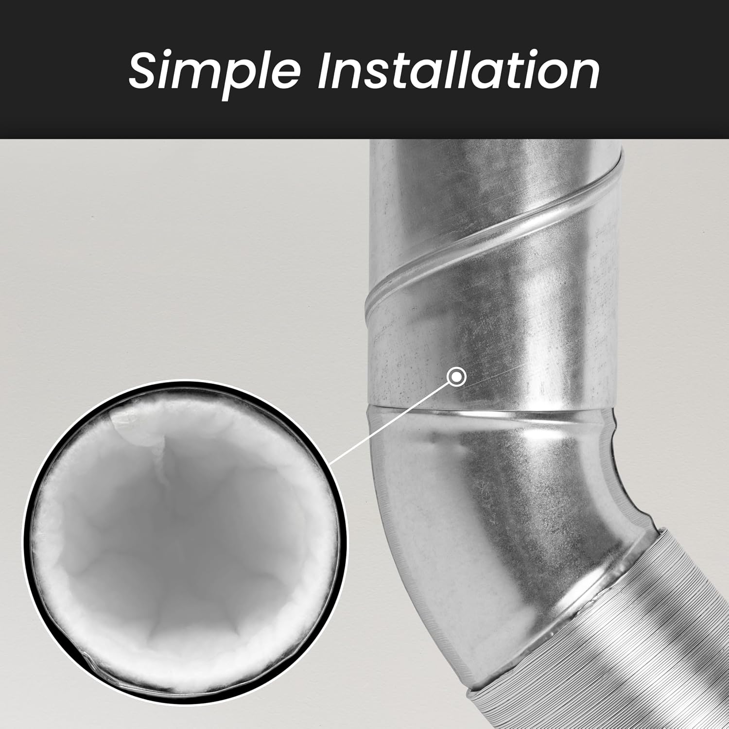 4" Inch Inline Duct Replacement Filter Element for Round Ducting System - Home Improvement Vent dust Control - Reusable Class EU3 Conic air Purifier Filter for Ducts and Fans, HVAC Maintenance