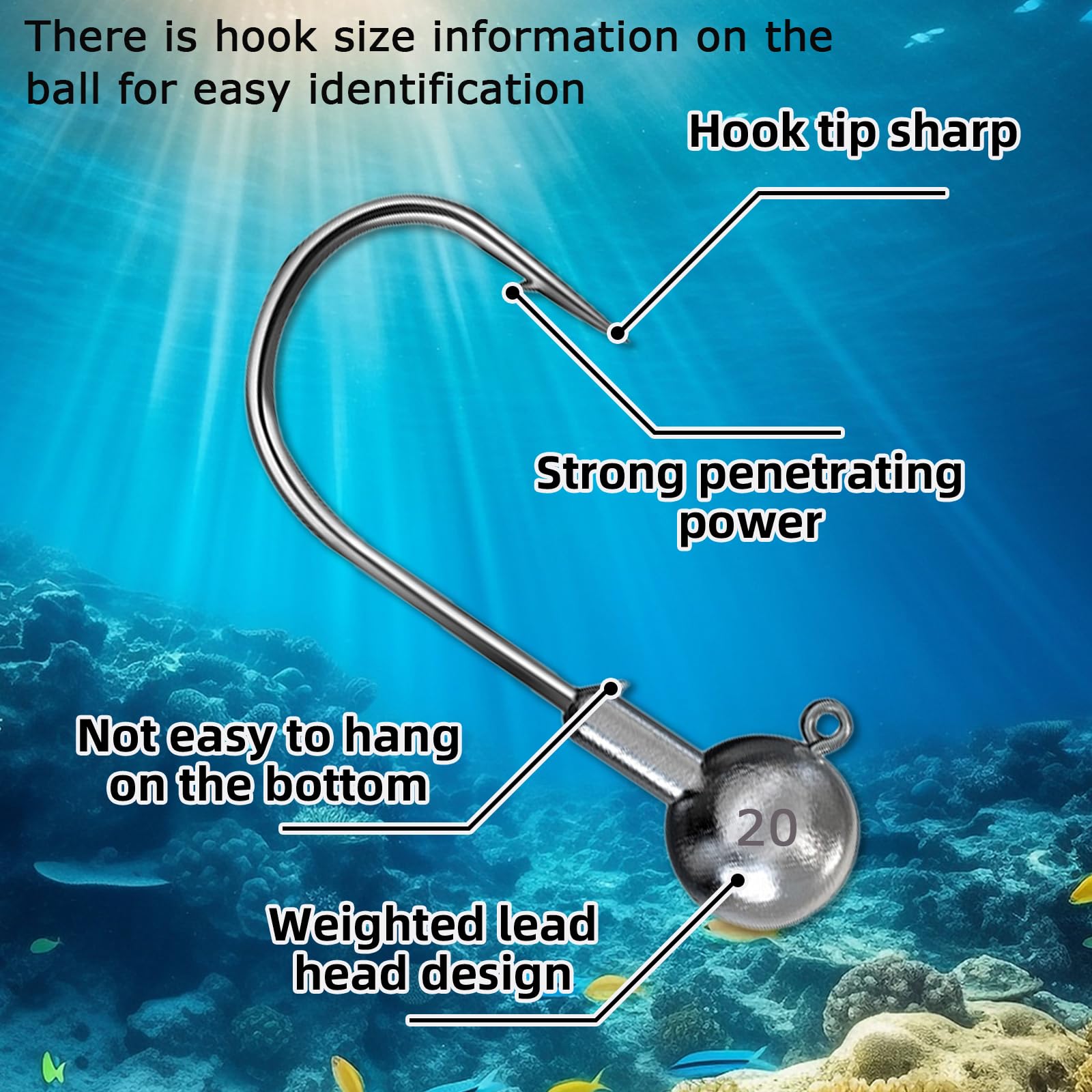 25 pz Testine Piombate Spinning, Teste Piombate Gancio Ami da Pesca per Esche Morbide Testa di Jig da Pesca Esche da Pescas In Metallo Esca da Jigging 20g,16g,10g,7g,5g