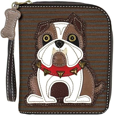 Chala Handbags Bulldog Zip-Around Wristlet Wallet - Bulldog Mom