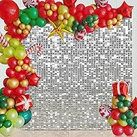 Vista 63 de 36 Panels Giltter Wall Backdrop Pink Shimmer Wall Backdrop for Party Wedding Birthday Engagement Bachelorette Parties Anniversary Decoration