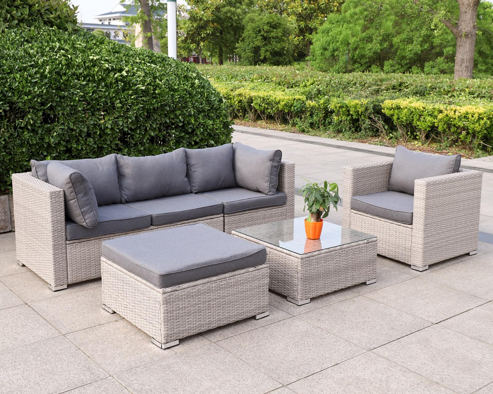 Premium Lounge Sessel Polyrattan Sofa Gartenmöbel Rattansessel 85 x 75 x 65 cm (BxTxH)