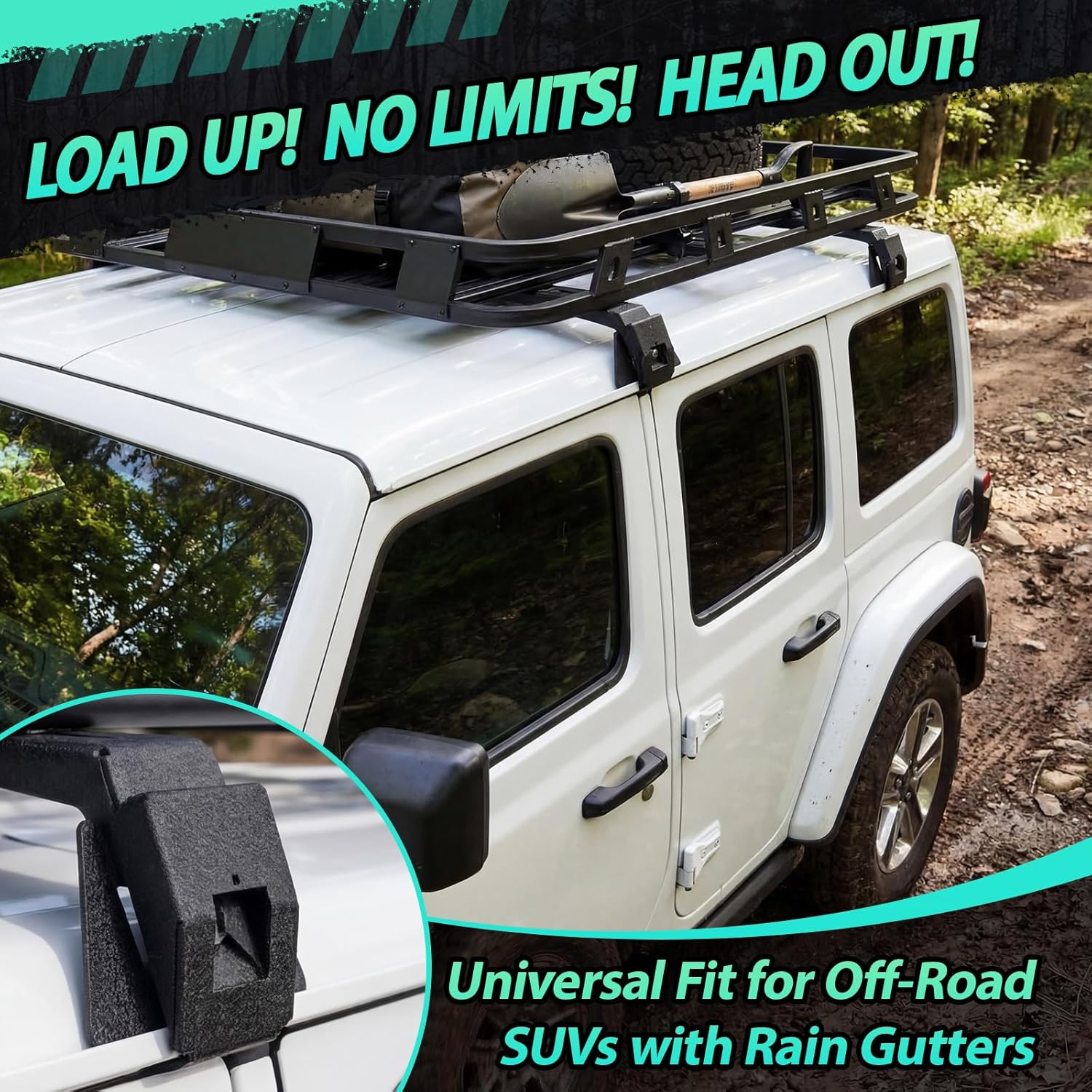 Therwen 4 Pcs Roof Rack Mounting Brackets for Cars & Suvs, Durable Metal Roof Rack Accessories Kit, Universal Fit, Easy Installation, Outdoor Ready