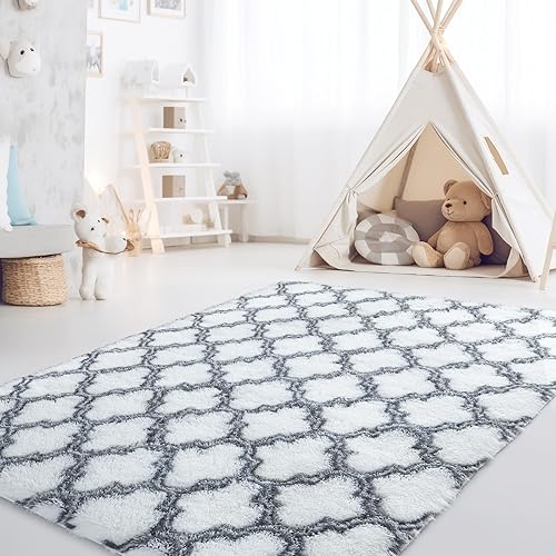 Miniatura 8 de CRUGZ Alfombra de área con estampado de leopardo de 5 x 7 pies, ultra suave, con estampado de guepardo, para sala de estar, dormitorio, habitación