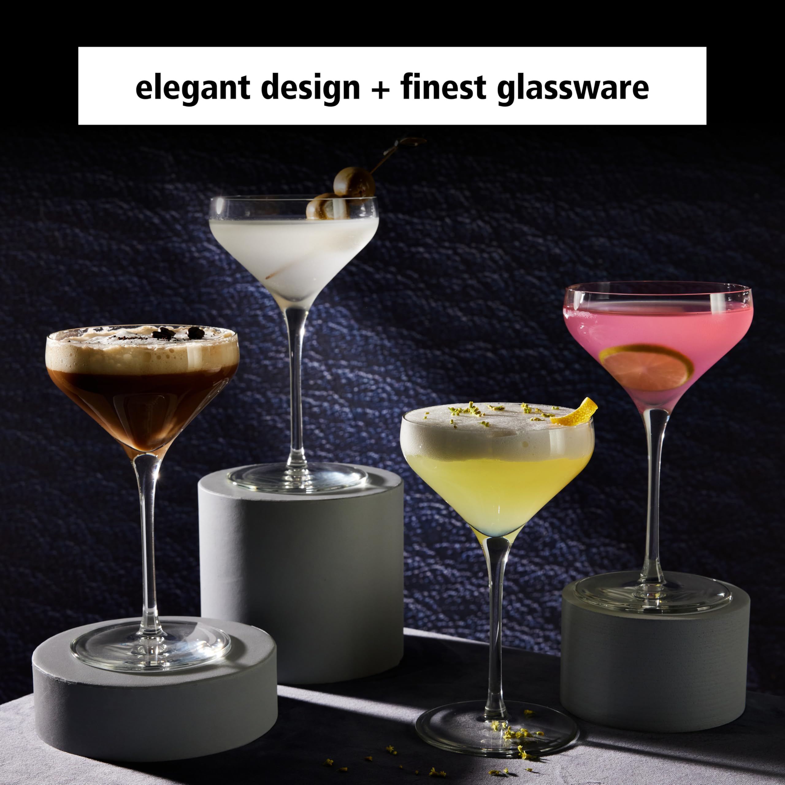 Libbey 70026 Vaso/copa de cóctel, copa «PRISM», 237 ml, juego de 12
