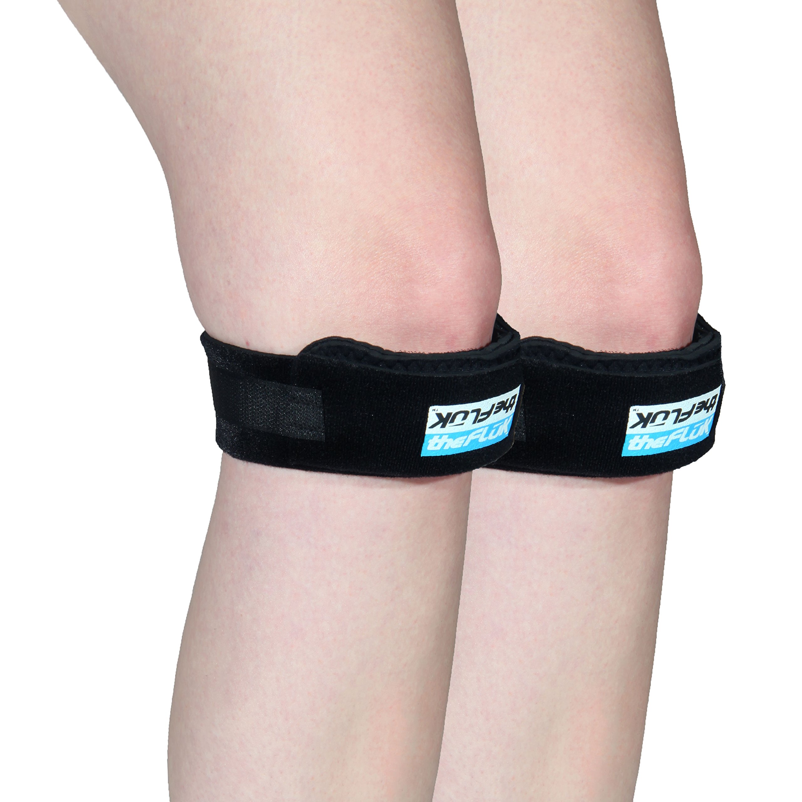 The Fluk™ Premium Patella Knee Strap - Black (2 Piece)