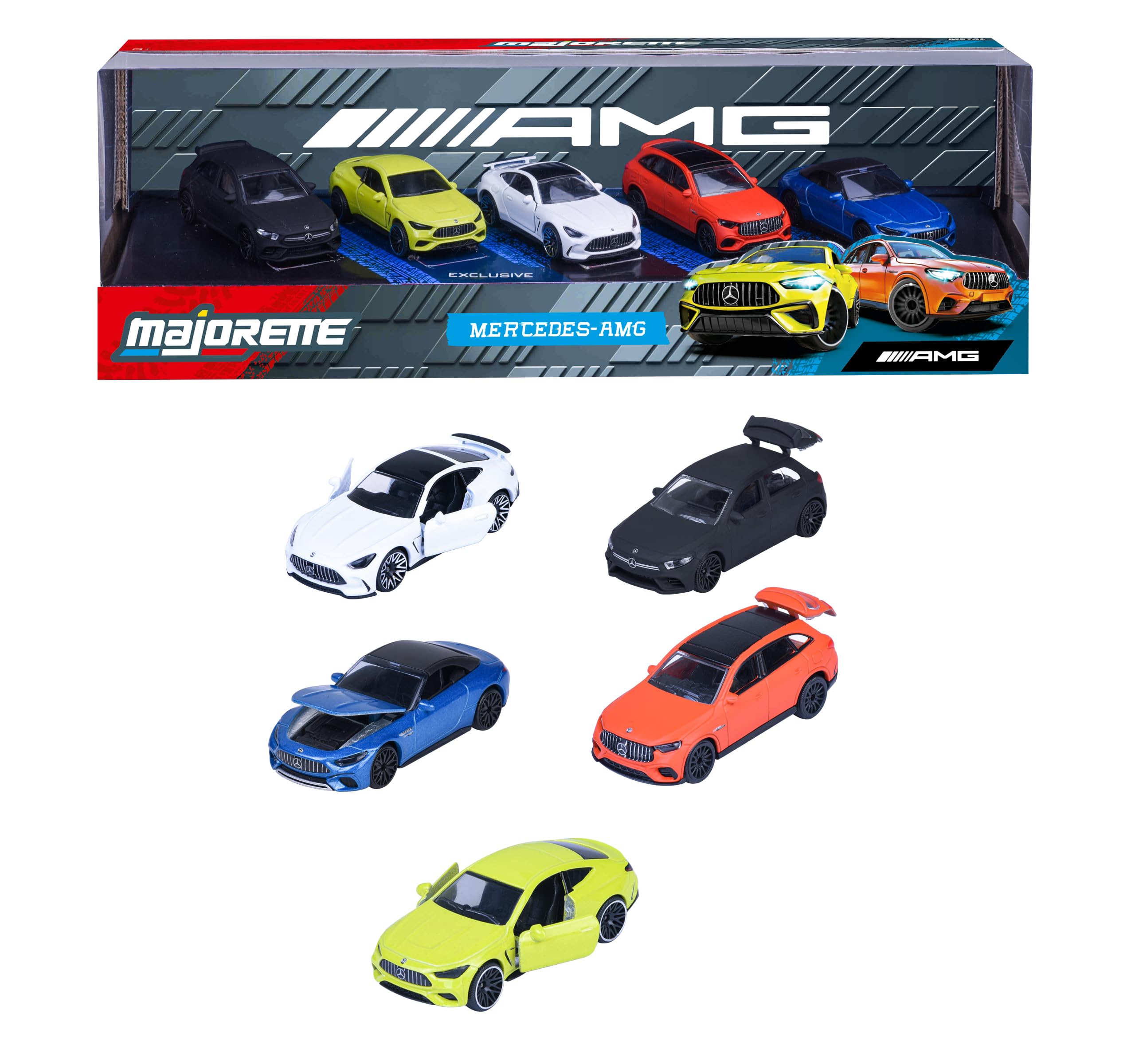 Majorette 8502105000 - Mercedes-AMG 5 Pieces Gift Pack - New