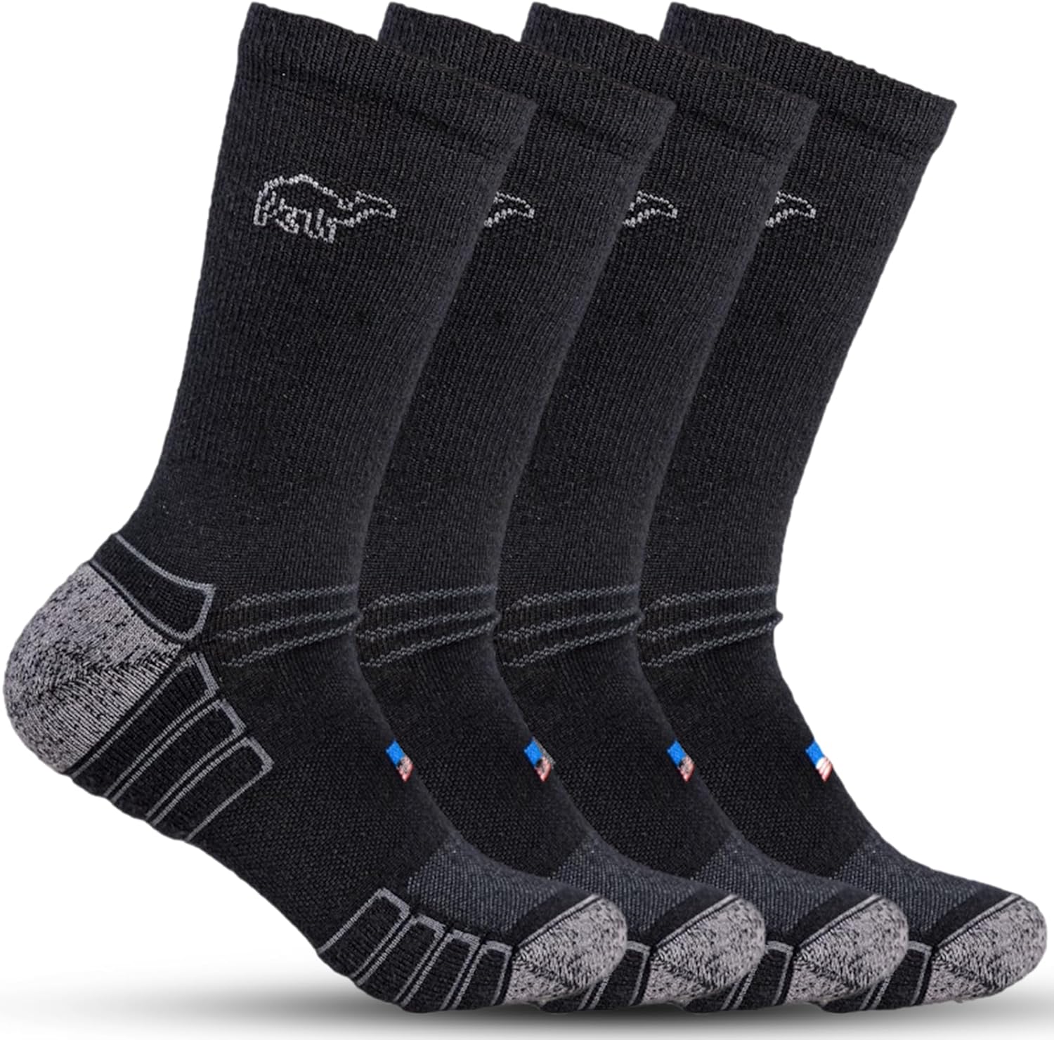 Crew Work Socks – Sweat-Wicking, Durable Wool Socks for Long Shifts – Up to 8" Boots – Made in USA
