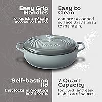 Vista 41 de Segretto Cookware Enameled Dutch Oven Pot with Lid Rosso (Gradient Red) 1.7 Quarts Cast Iron Dutch Oven with Handle 1.7 qt Enamel Small Cast Iron