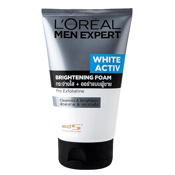 L'Oréal Paris Face Wash for Men, For All Skin Types, Exfoliating Foam