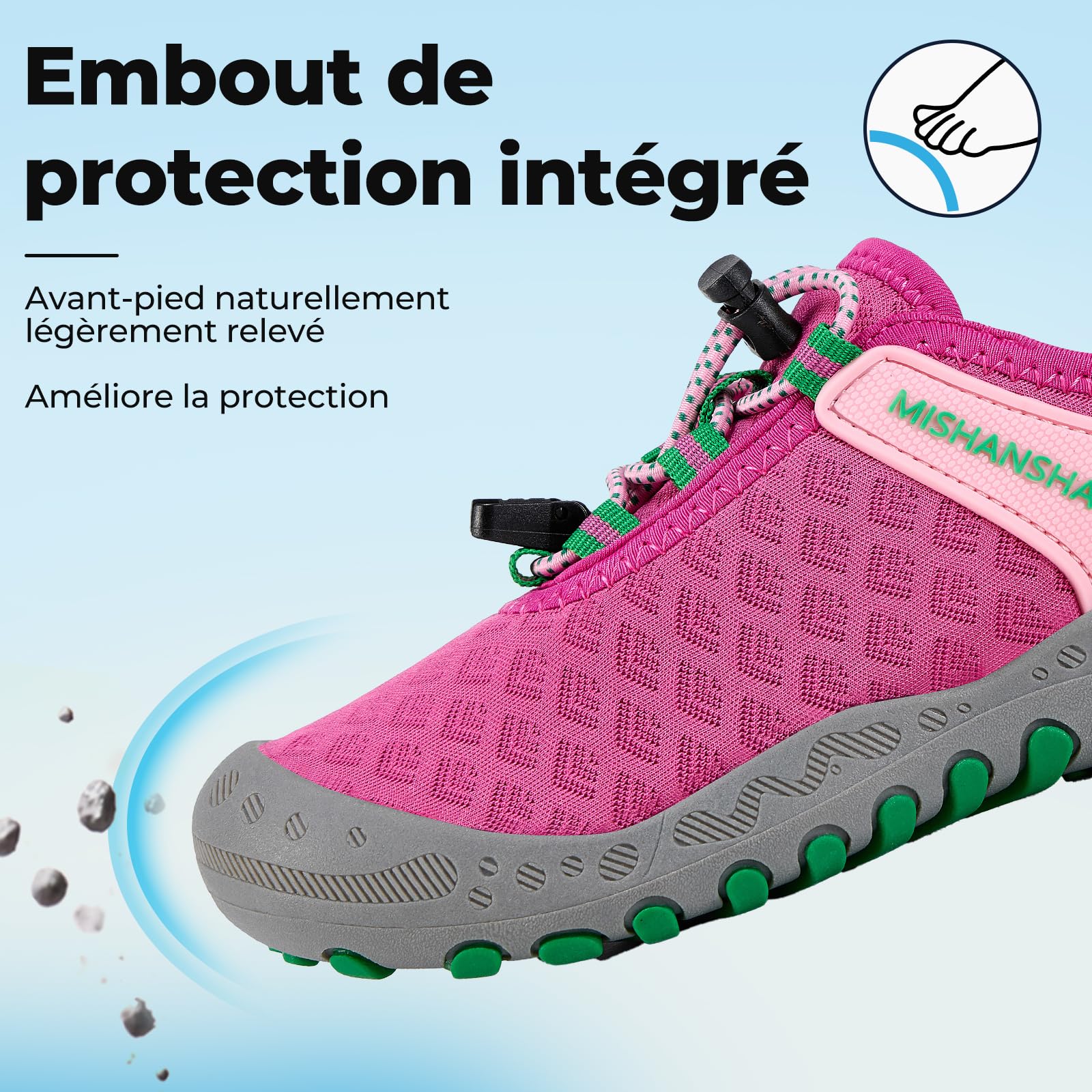 Mishansha Baskets Enfant Antidérapantes, Chaussures de Sport Outdoor Légères et Respirantes pour Randonnée Légère Tailles 24-38