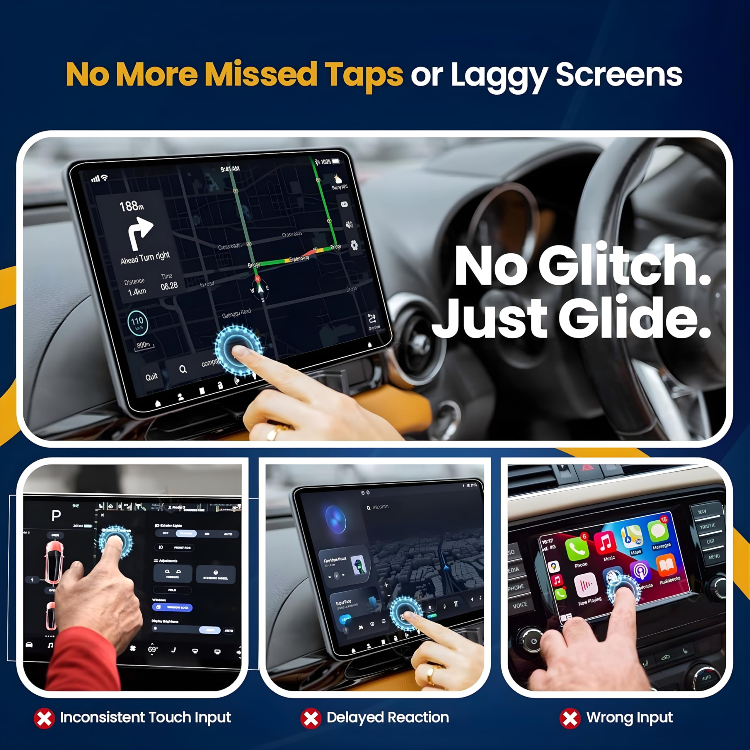 OHAYO Screen Protector Compatible with Kia Carens Clavis 2025 (HTK+, HTX, HTX ER, HTX+ ER) 12.3 Inch Infotainment Display | 9H Hardness Military Strength Protection | Full Edge Coverage | Scratch Resistant | Bubble-Free Installation | Ultra Clear HD | Non-Fragile Material — Amazon image 8