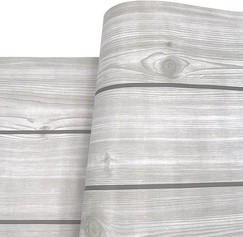 Miniatura 9 de SimpleLife4U Papel de grano de madera gris para muebles para encimera, autoadhesivo, revestimiento de estantes, etiqueta para puerta, 17.7 pulgadas
