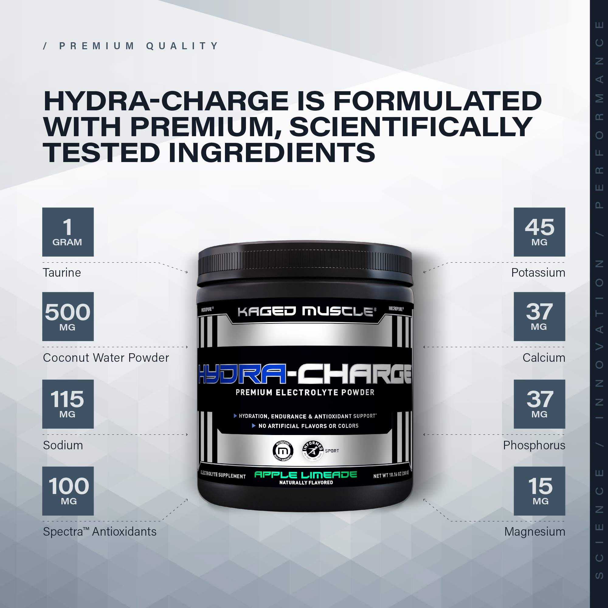 Electrolytes, Kaged Muscle HydraCharge Premium Electrolyte Powder