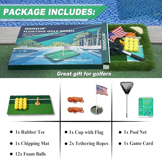 SENSECLUB Golf Floating Green & Foldable Chipping Net