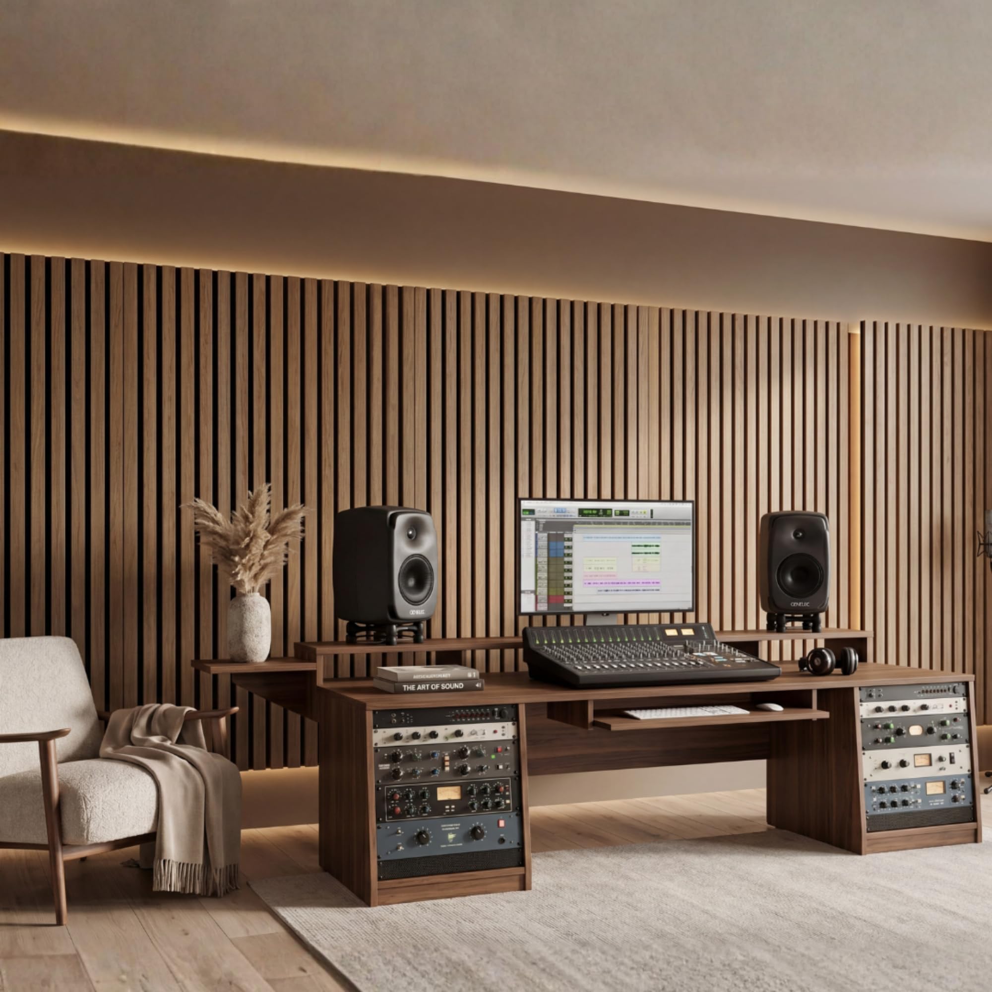 Bayt Lot de 4 Panneaux Muraux Acoustiques Décoratifs 60x120 cm
