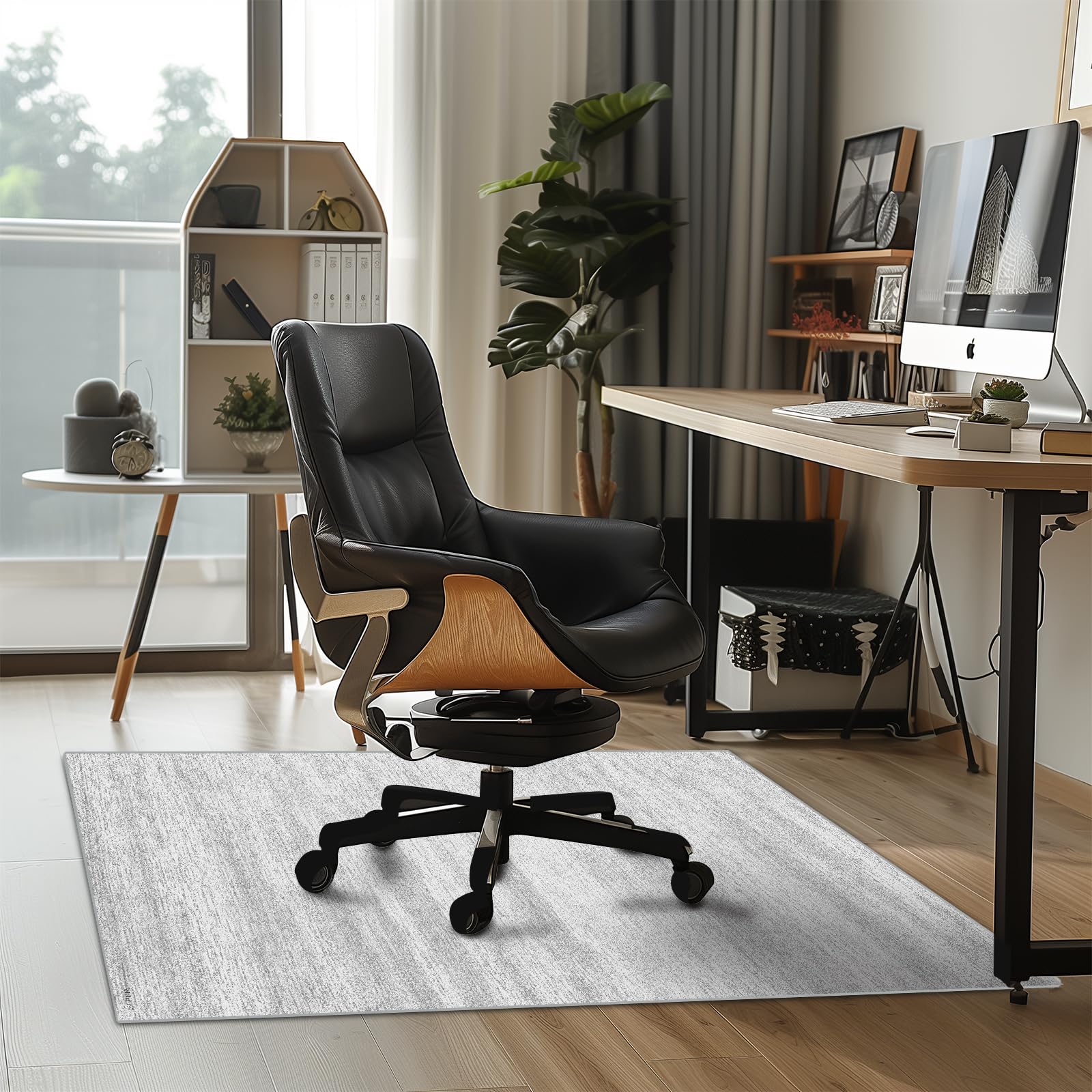 Office Chair Mat for Hardwood Floor, Anti Slip Hi-Q Desk Chair Mat for Hardwood & Low-Carpeted Floors, Easy to Clean Computer Floor Mat Protector Rug