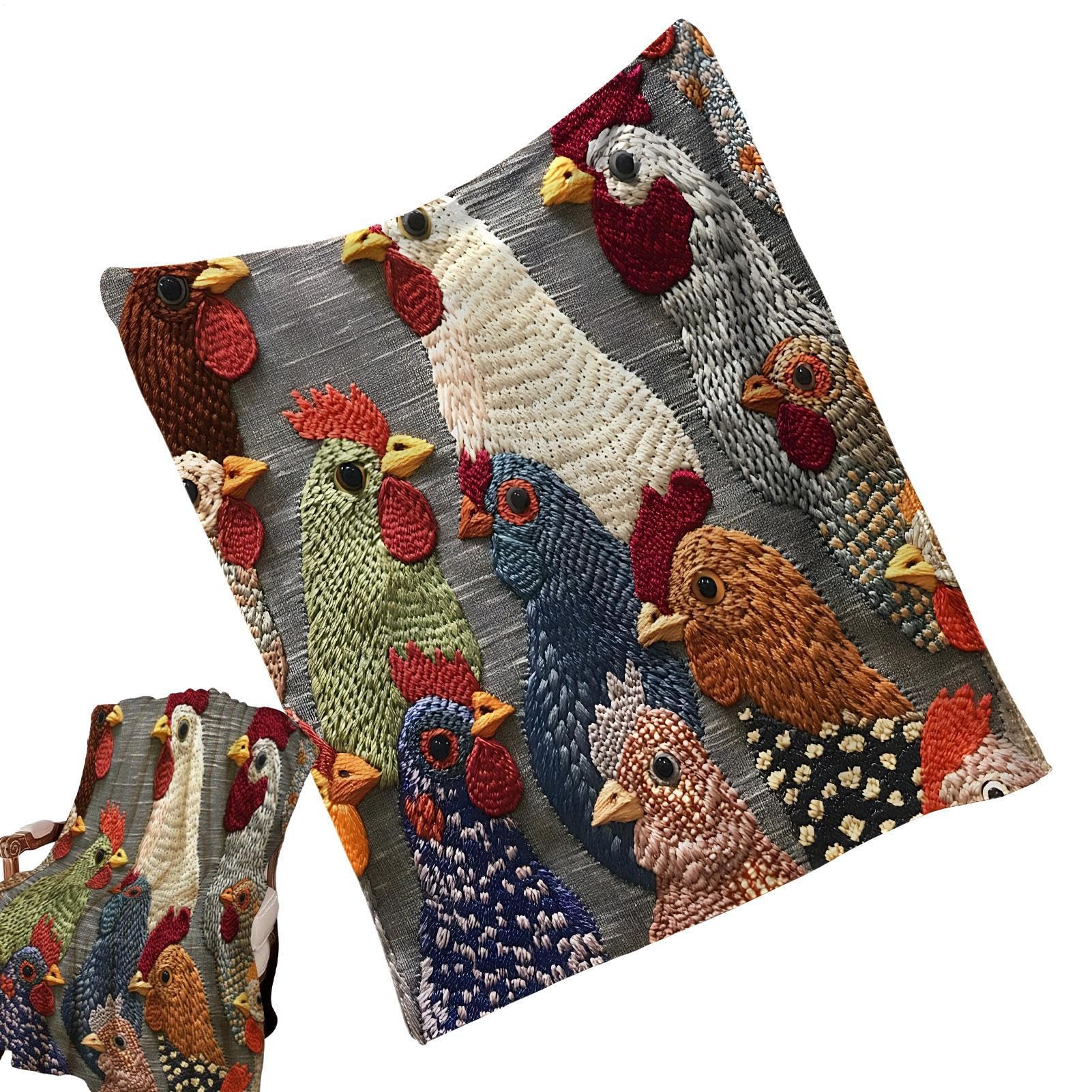 Couverture imprimée poulet jeté en flanelle portable de lit intérieur
