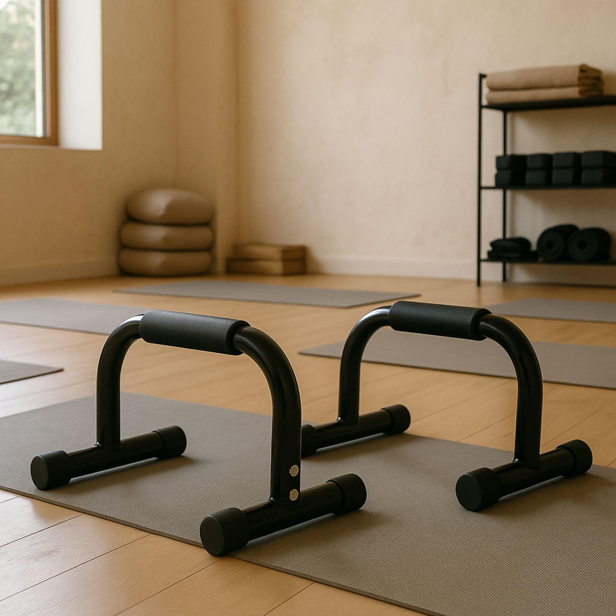 Cannons UK Barre parallele basse (coppia) – Barre per esercizi calistenici e flessioni in ferro resistente con piedini antiscivolo per uso domestico in palestra, studio e PT