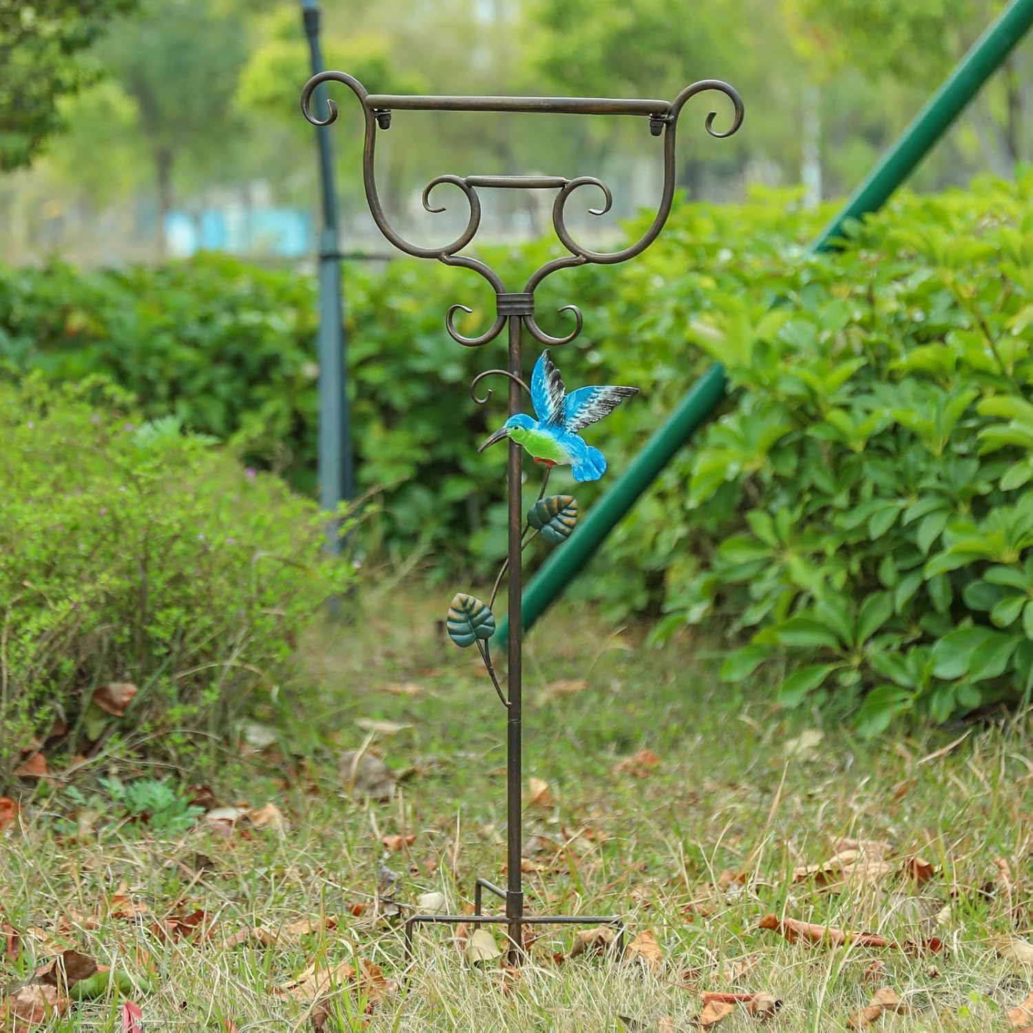 Gazing Ball Stand Vintage Gazing Globe Stand Metal Gazing Globe Display Stands with Trident Base for 8 to 10 Inches Gazing Globes Stand Holder for Outdoor Garden Lawn Yard