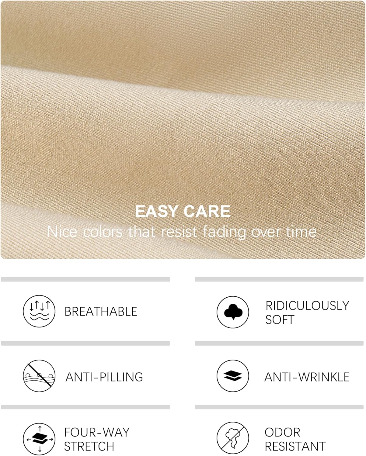 COMENII Scrubs for Women, Mid Rise Straight Leg Cargo Pants with Knit Yoga Waistband, Easy Care Womens Scrubs Pants - Image 5