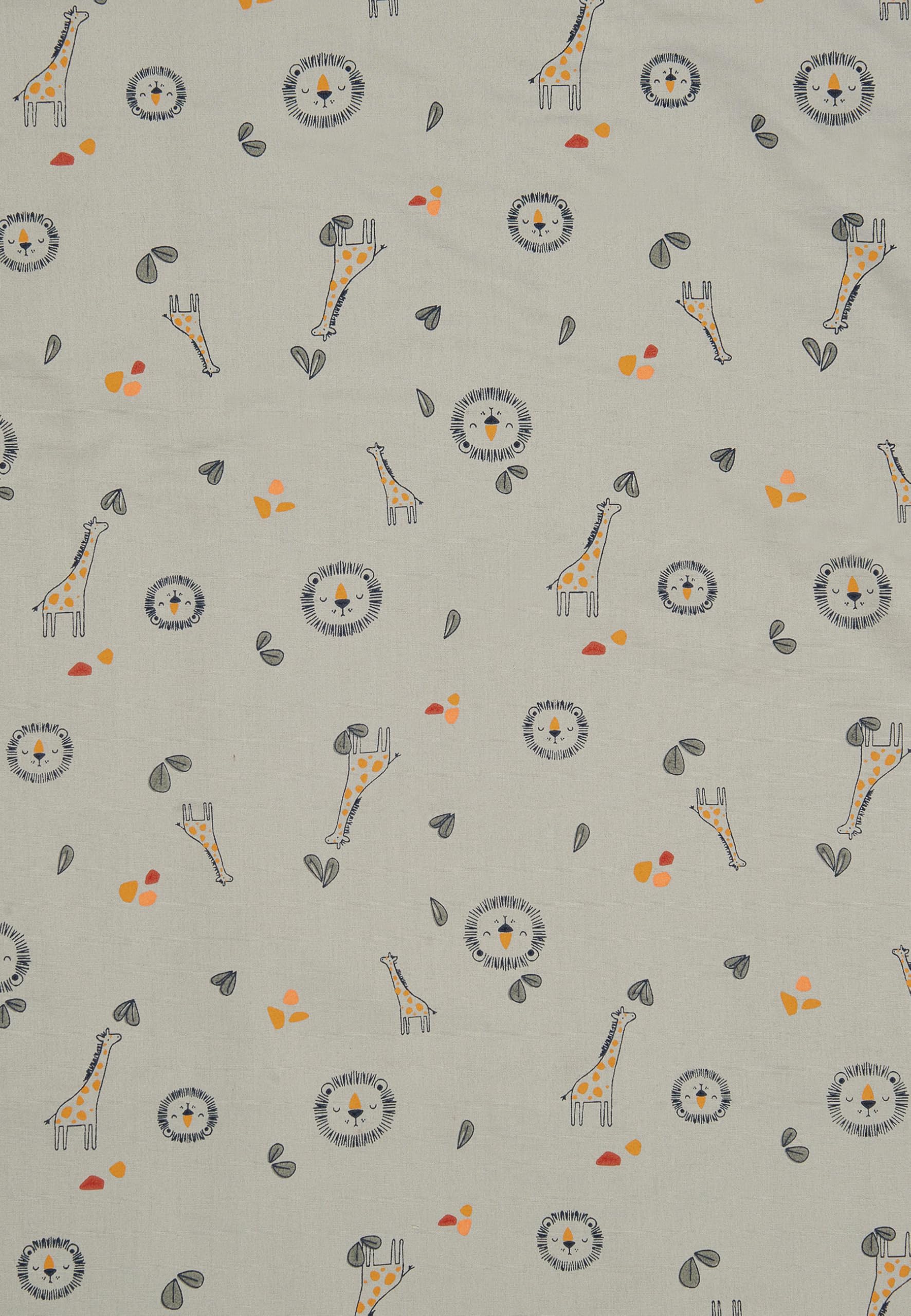 Sterntaler Coperta UV per neonati, giraffa e leone, tessuto misto cotone con materiale idrocool che regola l'umidità, utilizzabile su entrambi i lati con grazioso ricamo, grigio pietra