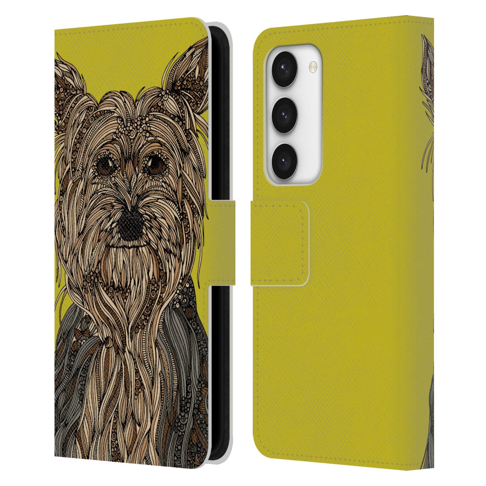 Carcasa Yorkshire Terrier Valentina para Samsung Galaxy S23 5G funda de cuero tipo libro 7