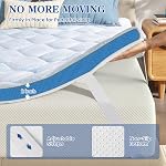 BedStory Queen Firm Matelas Topper - Gel de refroidissement Queen Matelas Pad avec des paillettes pour le soulagement de la douleur au dos, respirant & Topper de lit non glissant avec housse lavable amovible 2 Certifié CertiPUR-US