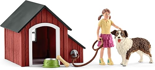 Miniatura 2 de Schleich Farm World - 5 juguetes de animales para perreras para niños con figura de perro y casa para perros, niños a partir de 3 años