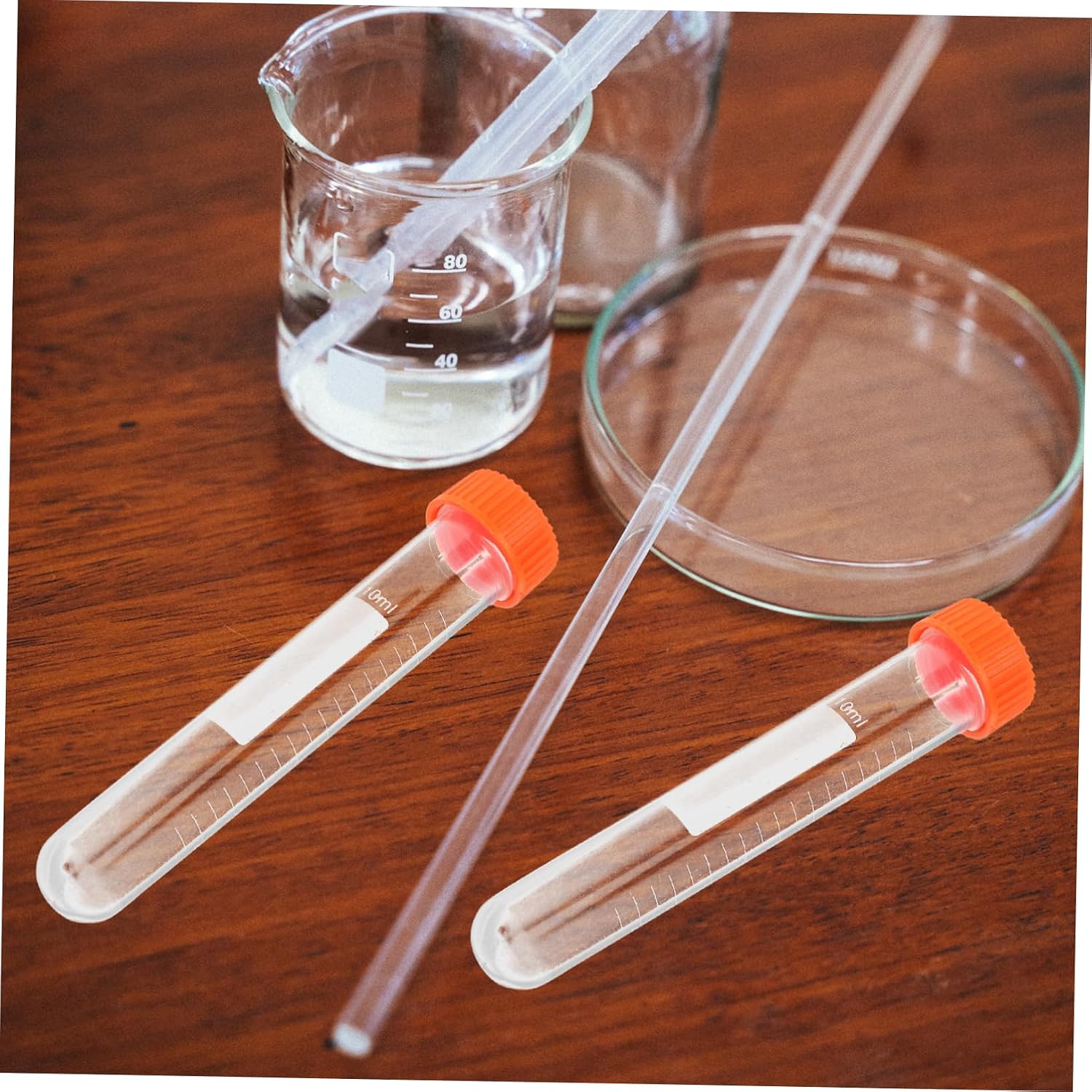 CHILDWEET 20pcs Plastic Sample Test Tubes Lids Storage Vials for Essential Oils Beads and Lab Use Sealed Containers Compact Organizers for Home and Laboratory